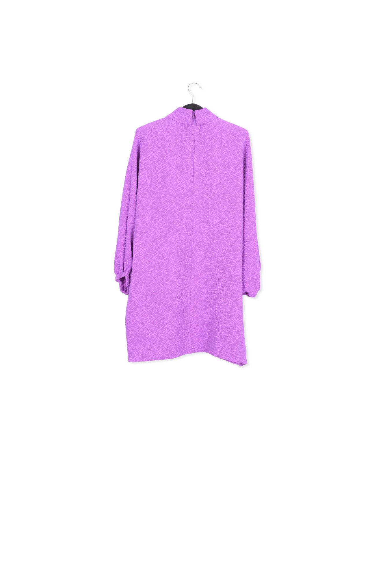 Orange, purple and off-white dress with stand-up collar RE—SSENTIEL | Essentiel second hand