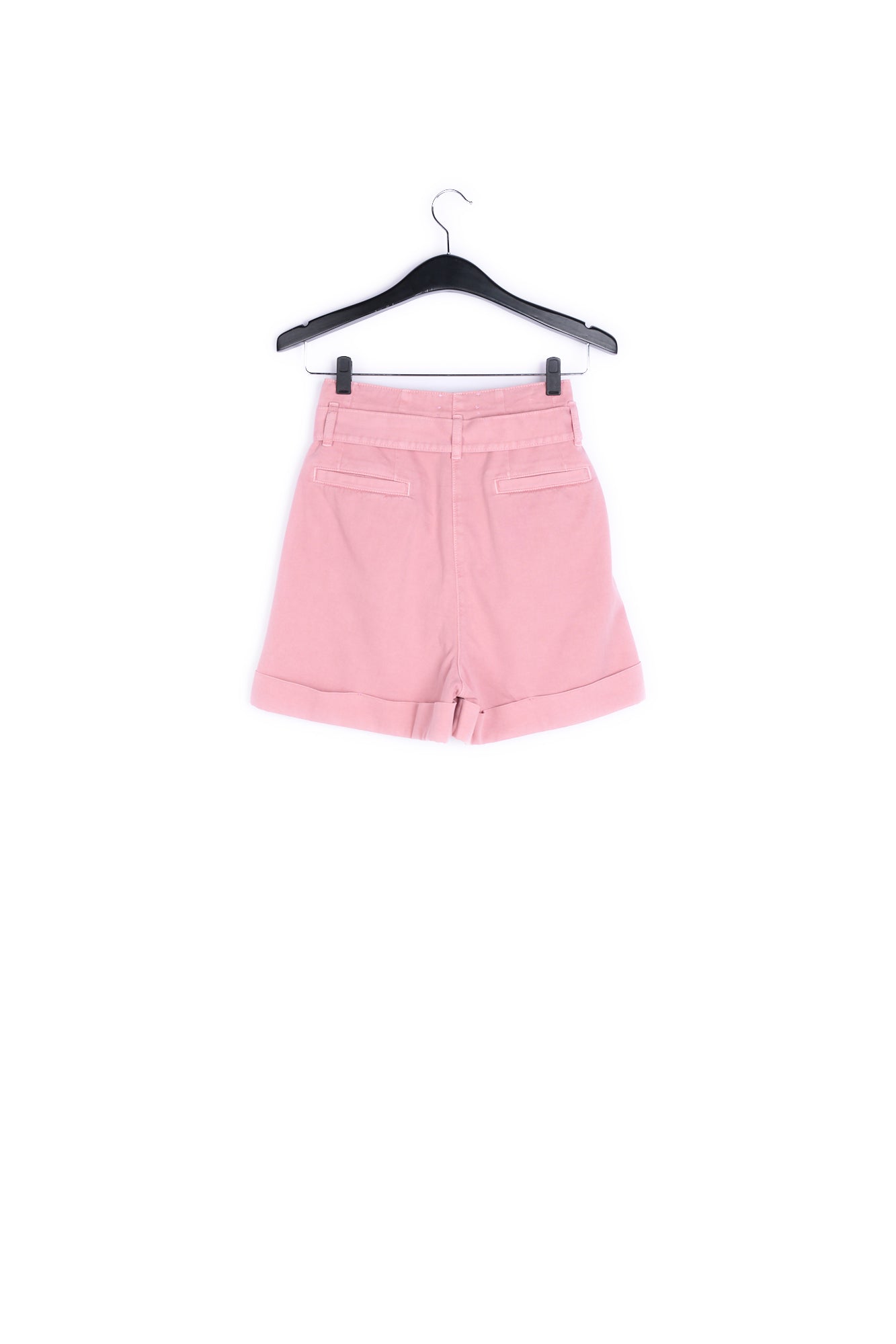 Dusty pink belted denim shorts RE—SSENTIEL | Essentiel second hand