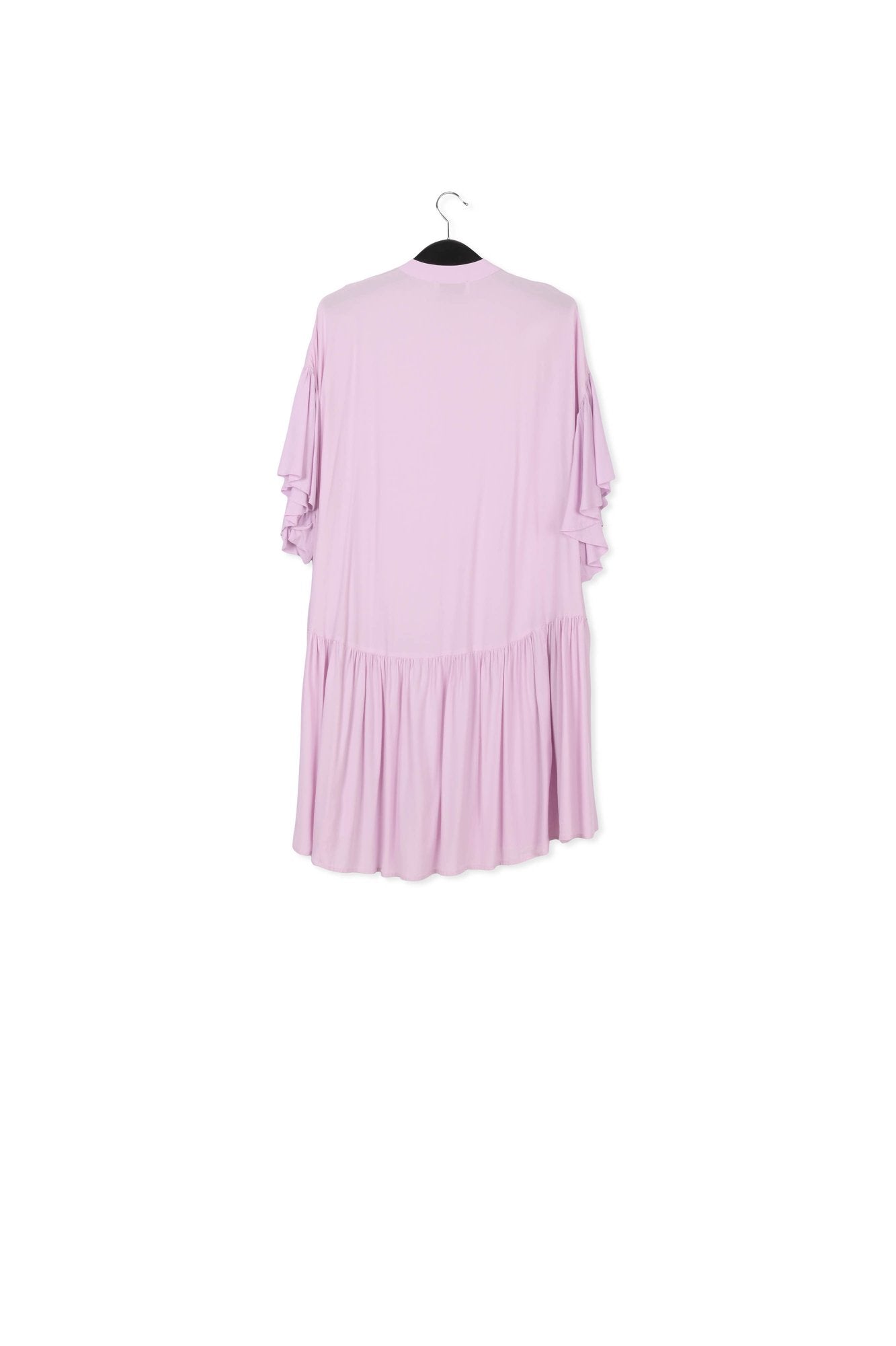 Lilac mini dress with ruffled sleeves RE—SSENTIEL | Essentiel second hand
