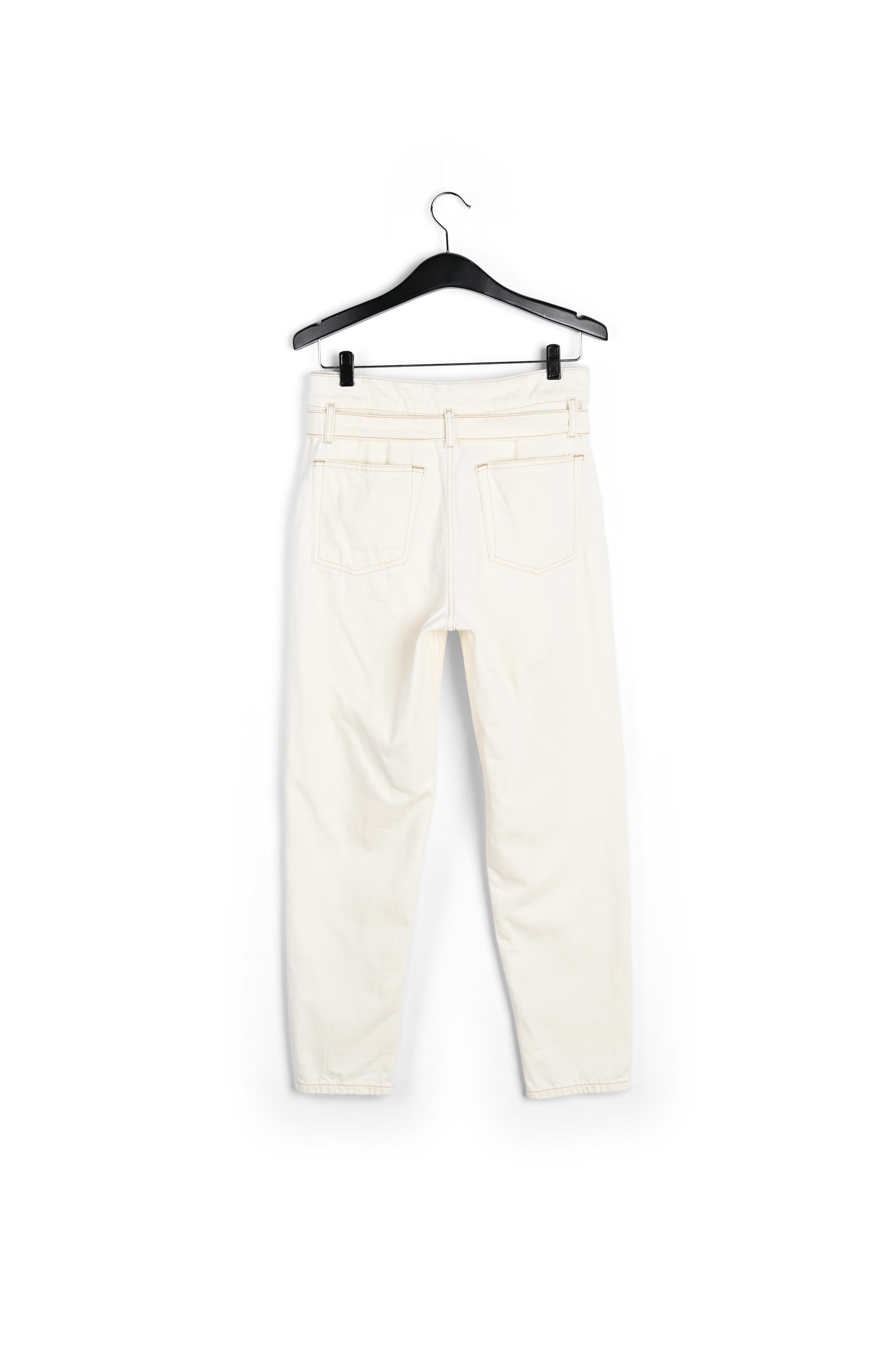 Gebroken witte jeans met hoge taille RE—SSENTIEL | Essentiel second hand