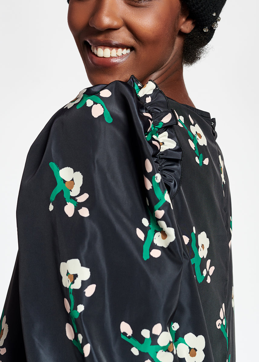 Mini robe noire en taffetas RE—SSENTIEL | Essentiel second hand