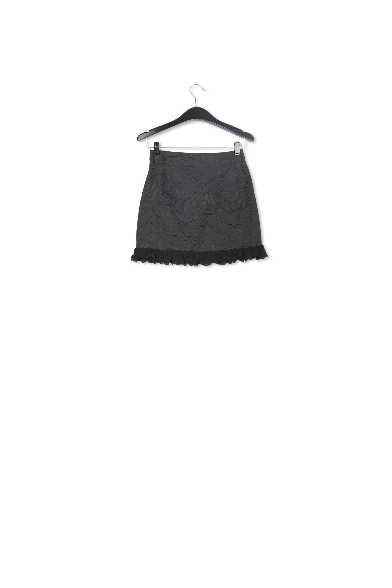 Black mini skirt with ruffle RE—SSENTIEL | Essentiel second hand