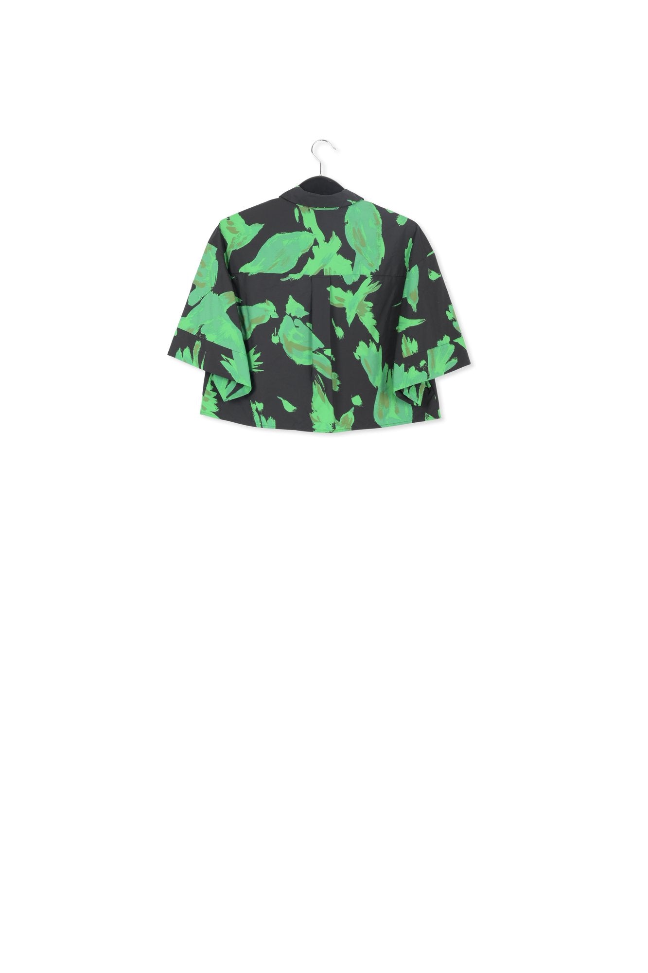 Black and green cropped shirt RE—SSENTIEL | Essentiel second hand