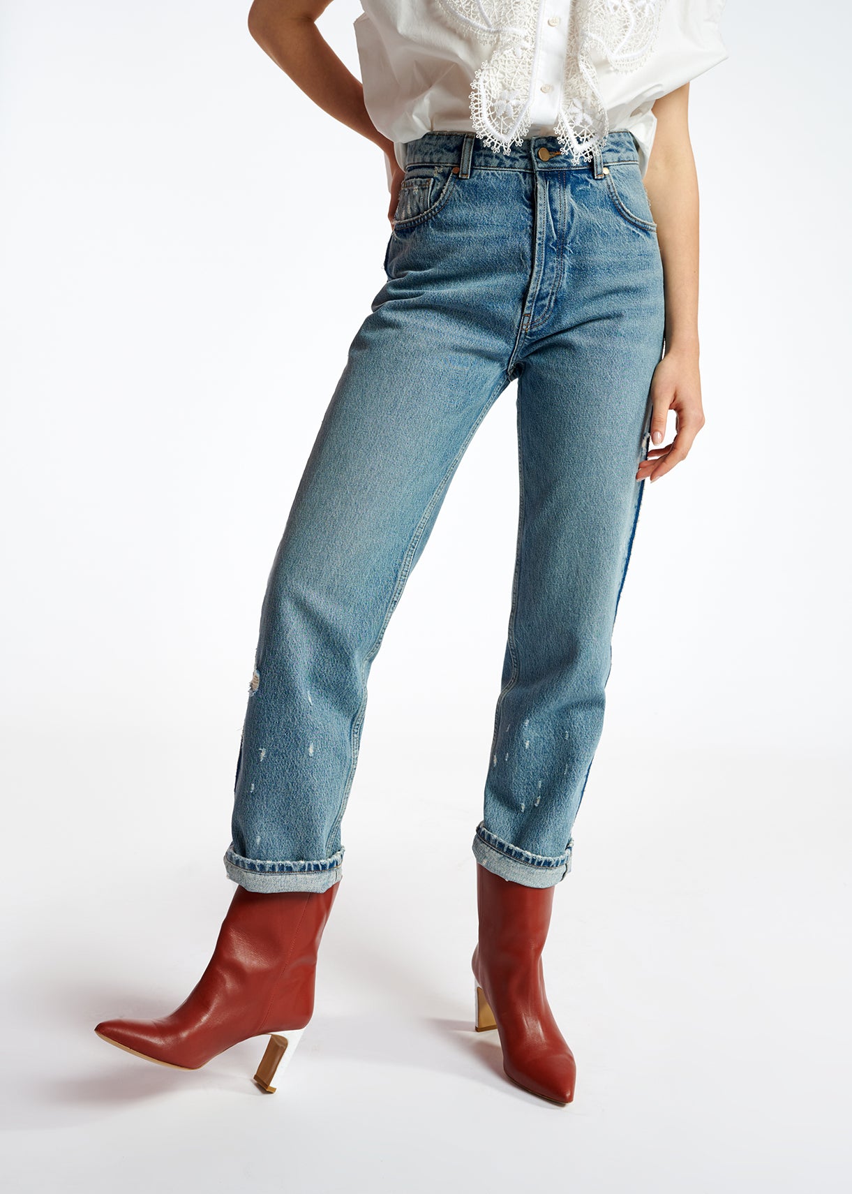 Jean bleu aux jambes droites RE—SSENTIEL | Essentiel second hand