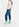 Blauwe enkeljeans met hoge taille Faume - seconde main