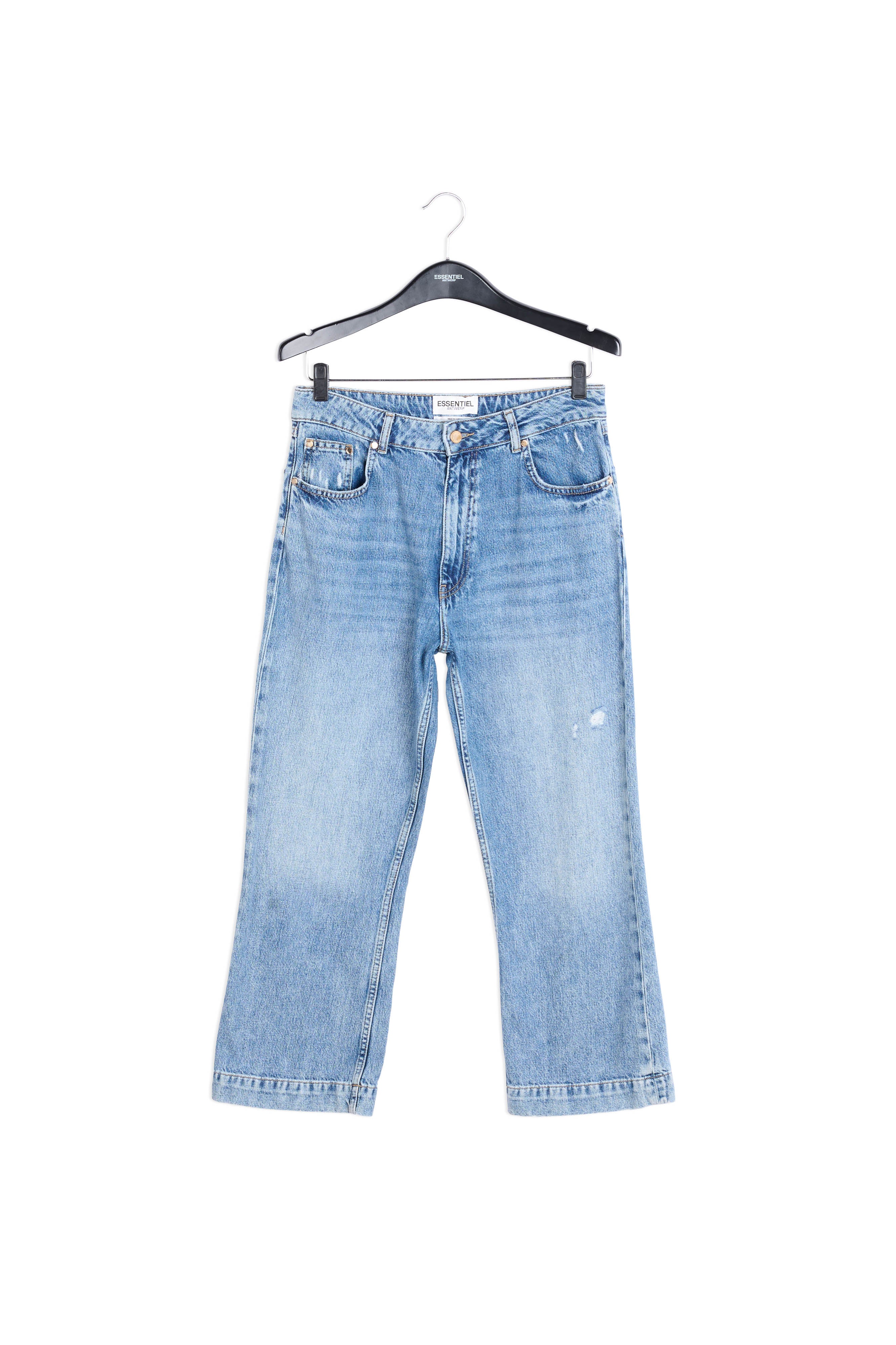 Jean bleu à taille haute et jambes évasées RE—SSENTIEL | Essentiel second hand