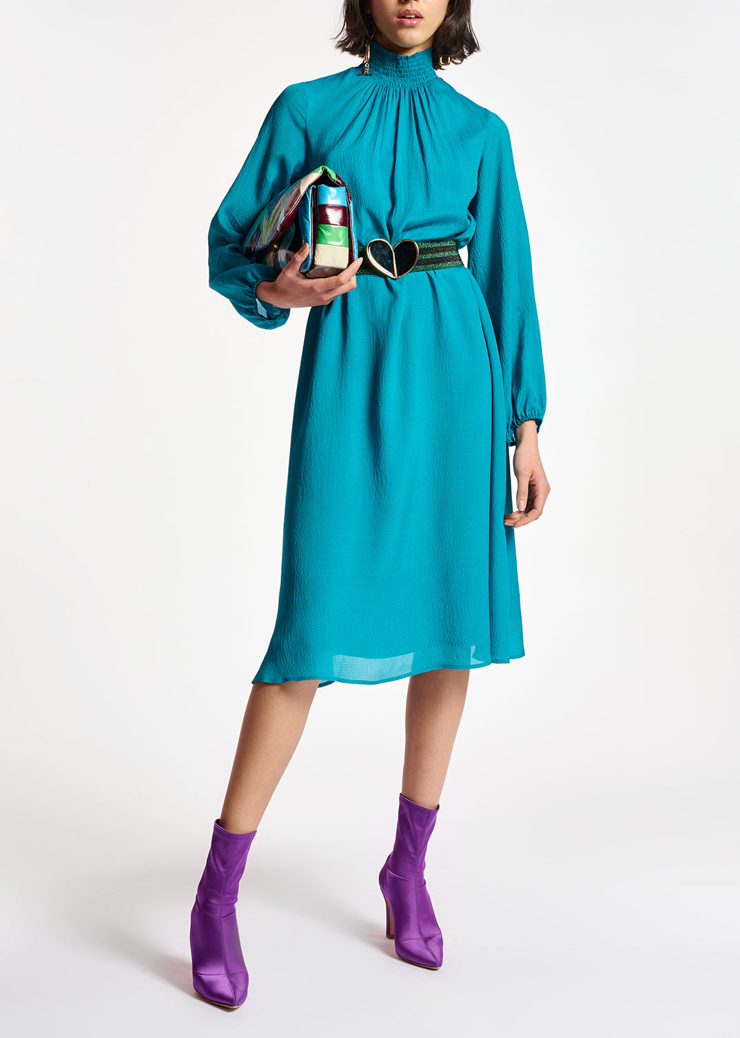 Blue midi-length dress RE—SSENTIEL | Essentiel second hand