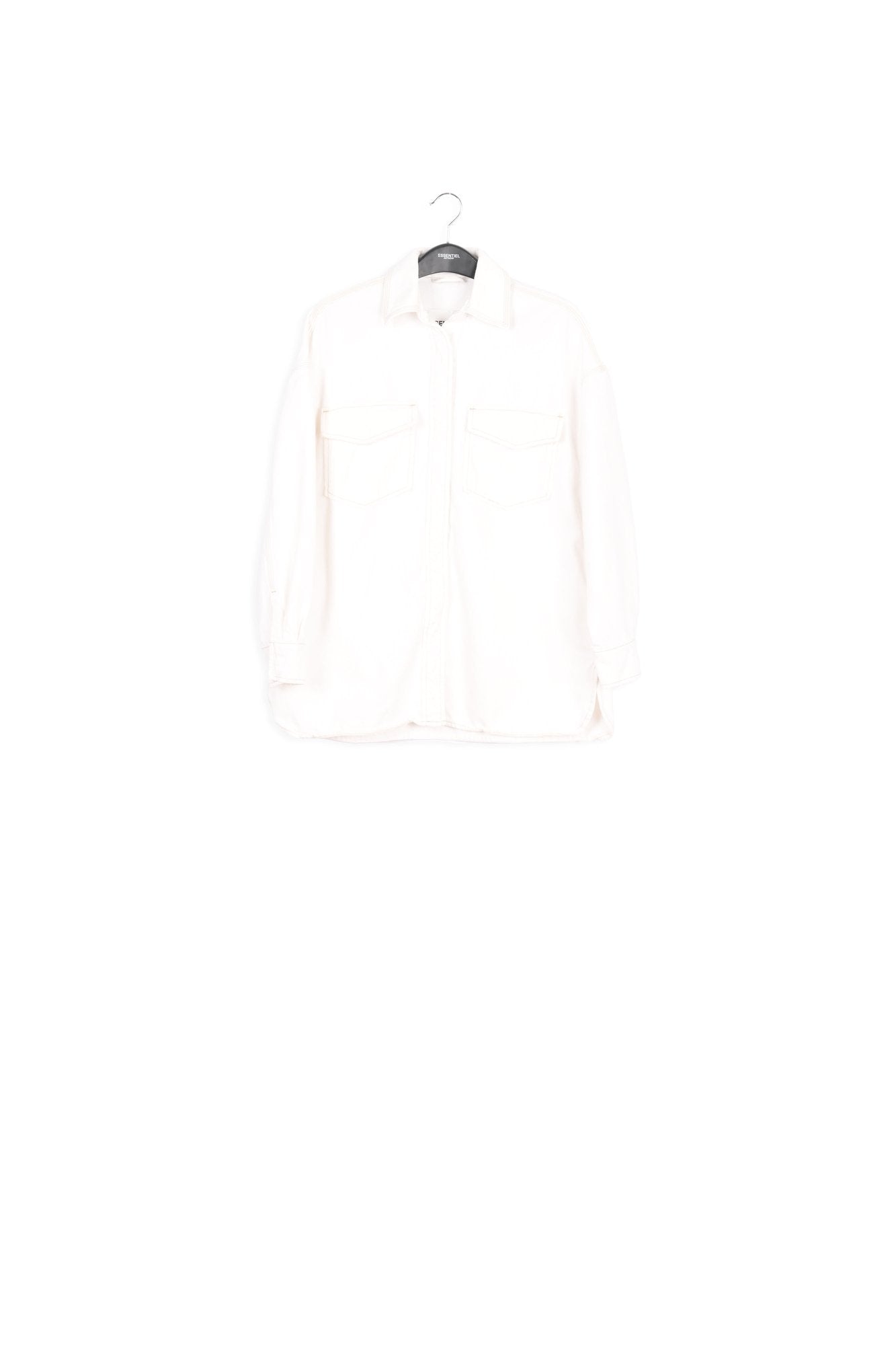 Surchemise oversize en coton denim écru RE—SSENTIEL | Essentiel second hand