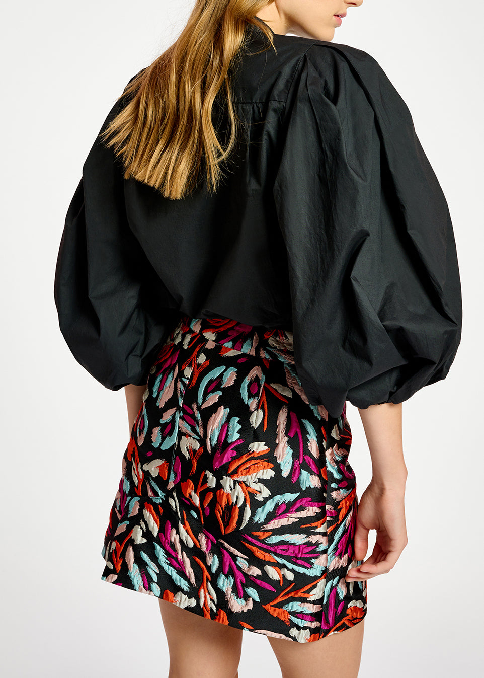 Black cotton bead-embellished shirt RE—SSENTIEL | Essentiel second hand