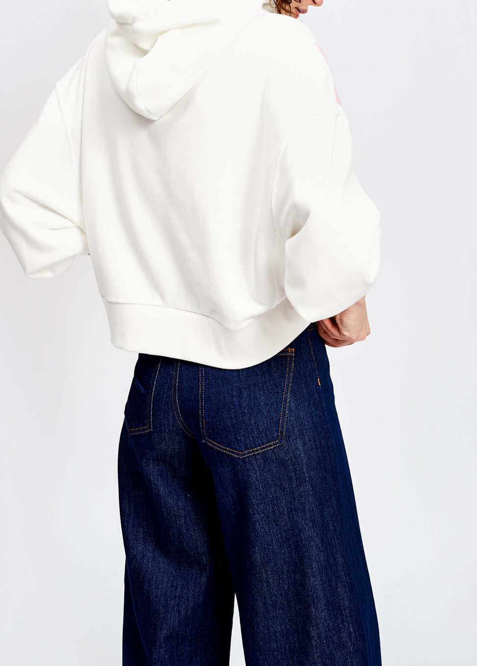 Dark blue cropped wide-leg jeans RE—SSENTIEL | Essentiel second hand