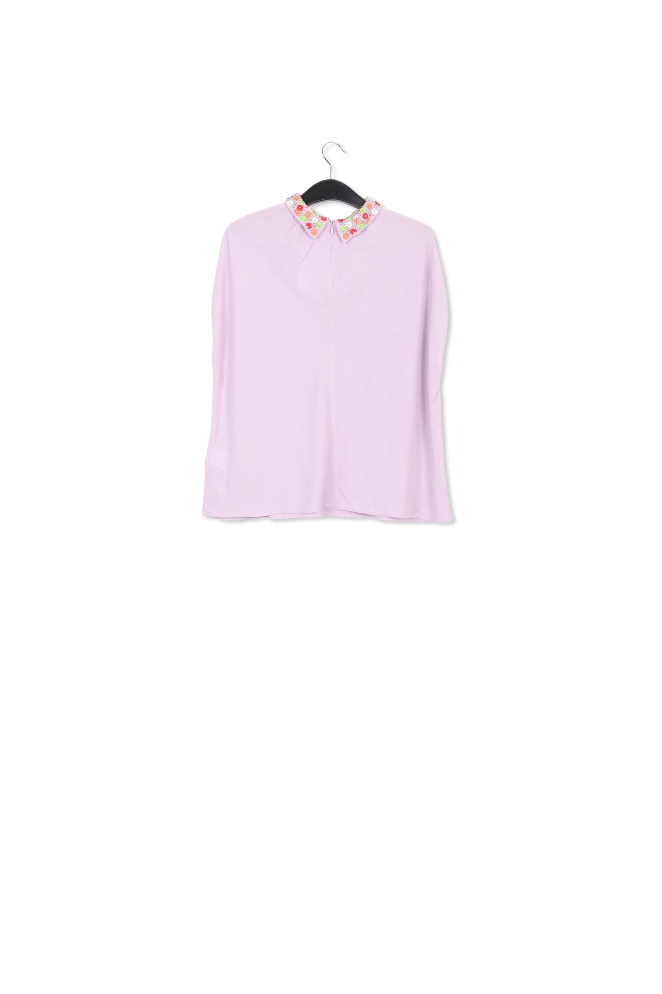 Top lilas à  manches courtes avec col à  strass RE—SSENTIEL | Essentiel second hand