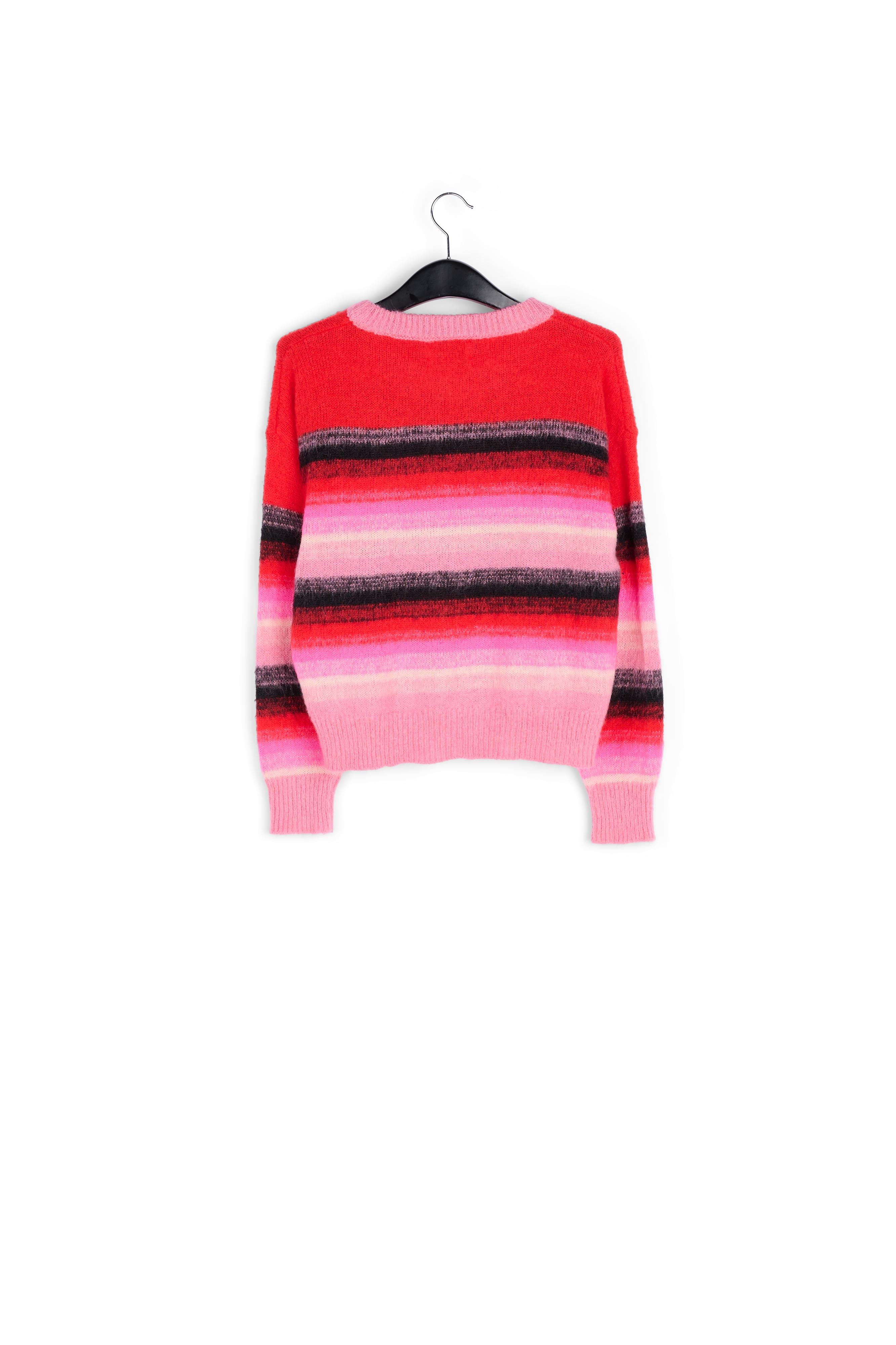 Pull à rayures rouges, rose et noires RE—SSENTIEL | Essentiel second hand