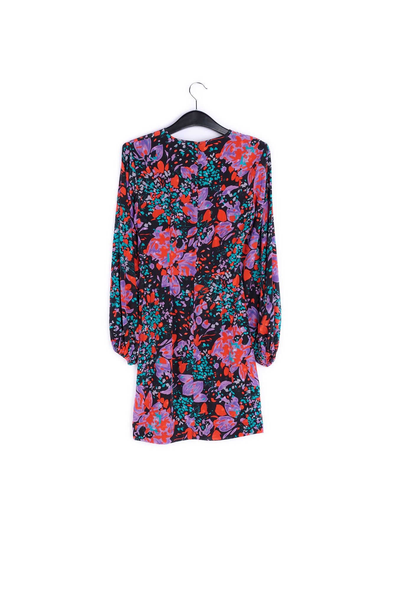 Black silk jacquard mini dress RE—SSENTIEL | Essentiel second hand