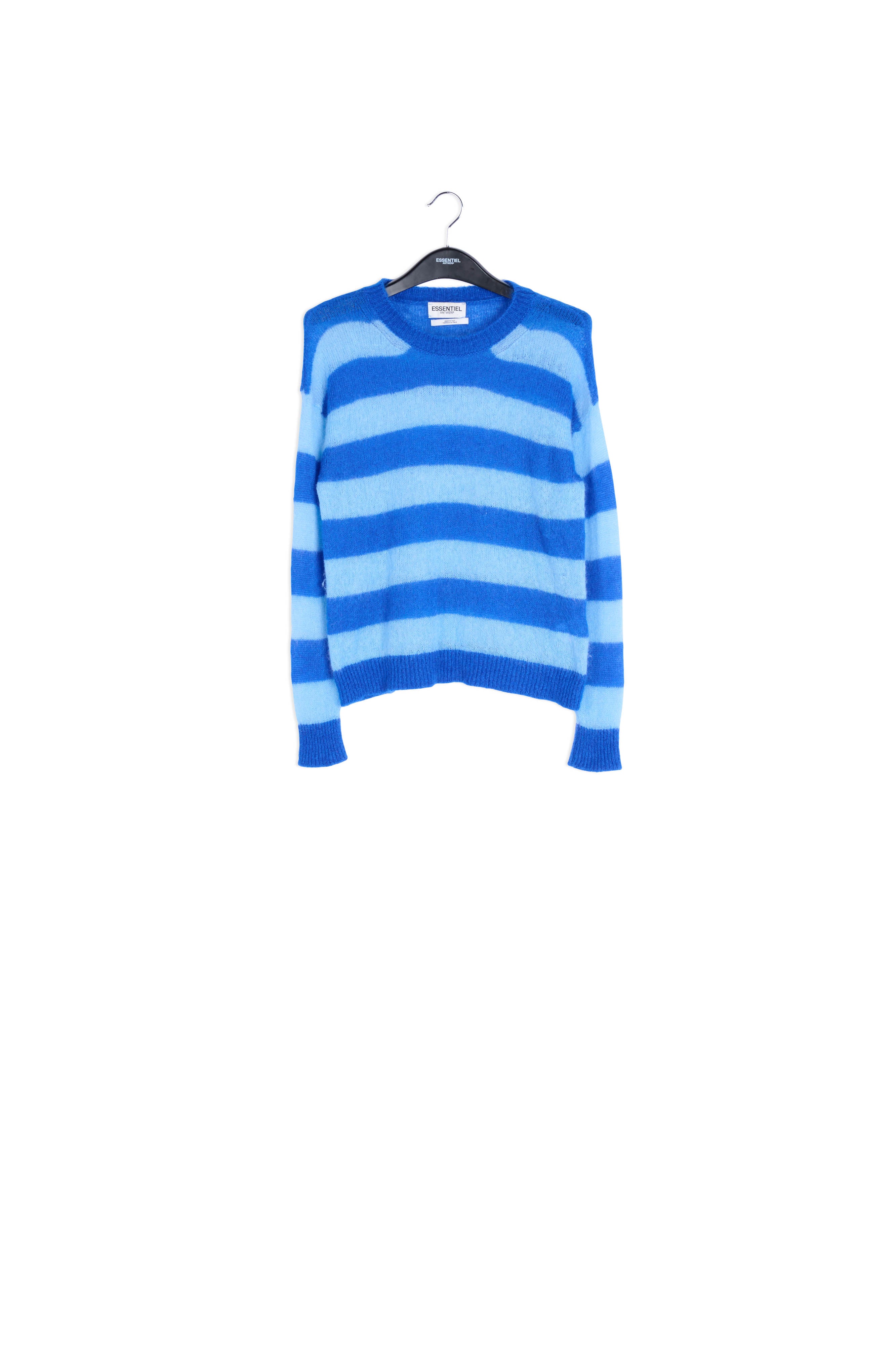 Blue striped light knit sweater RE—SSENTIEL | Essentiel second hand