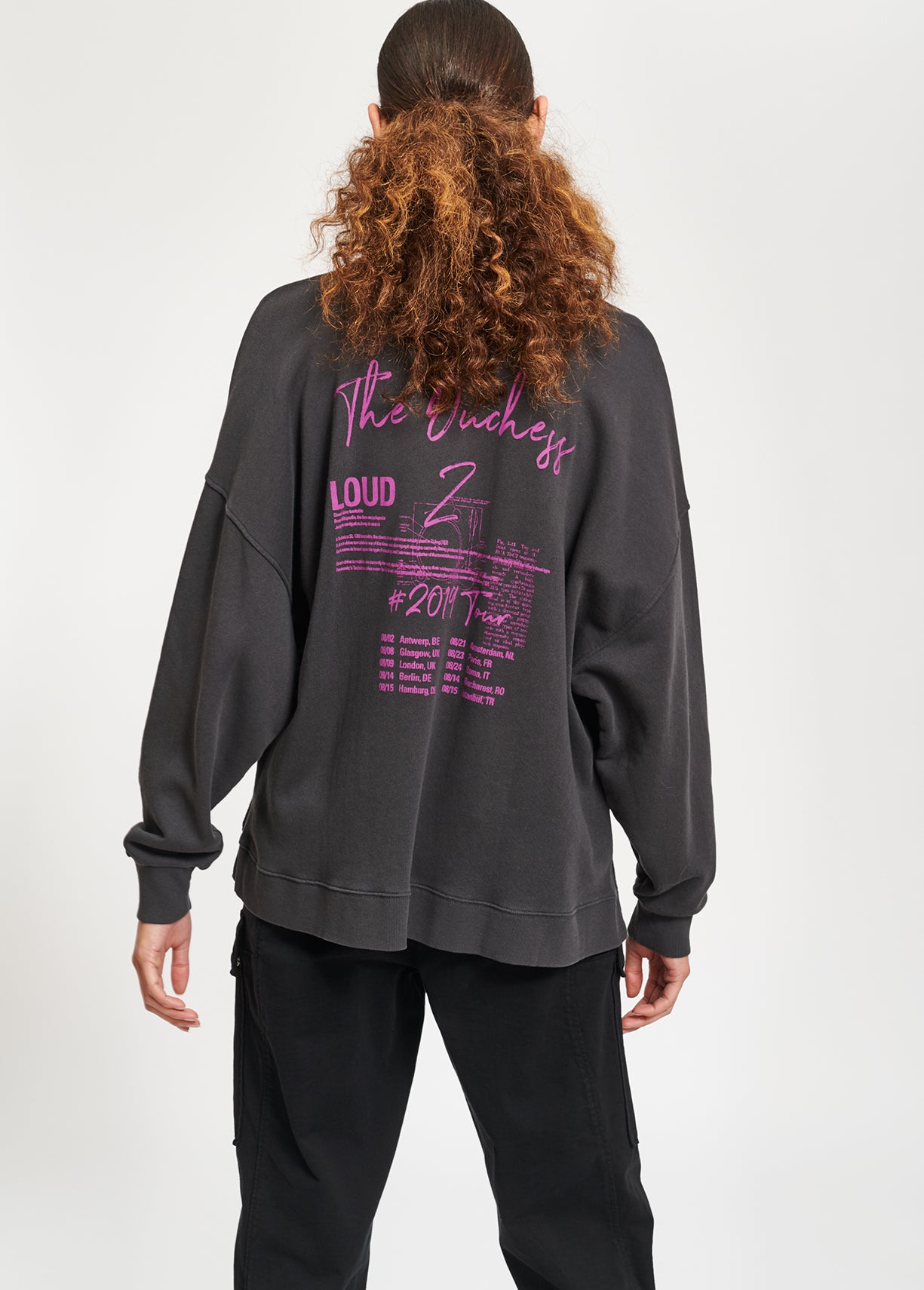 Black cotton-jersey 'Atomic cat' sweatshirt RE—SSENTIEL | Essentiel second hand