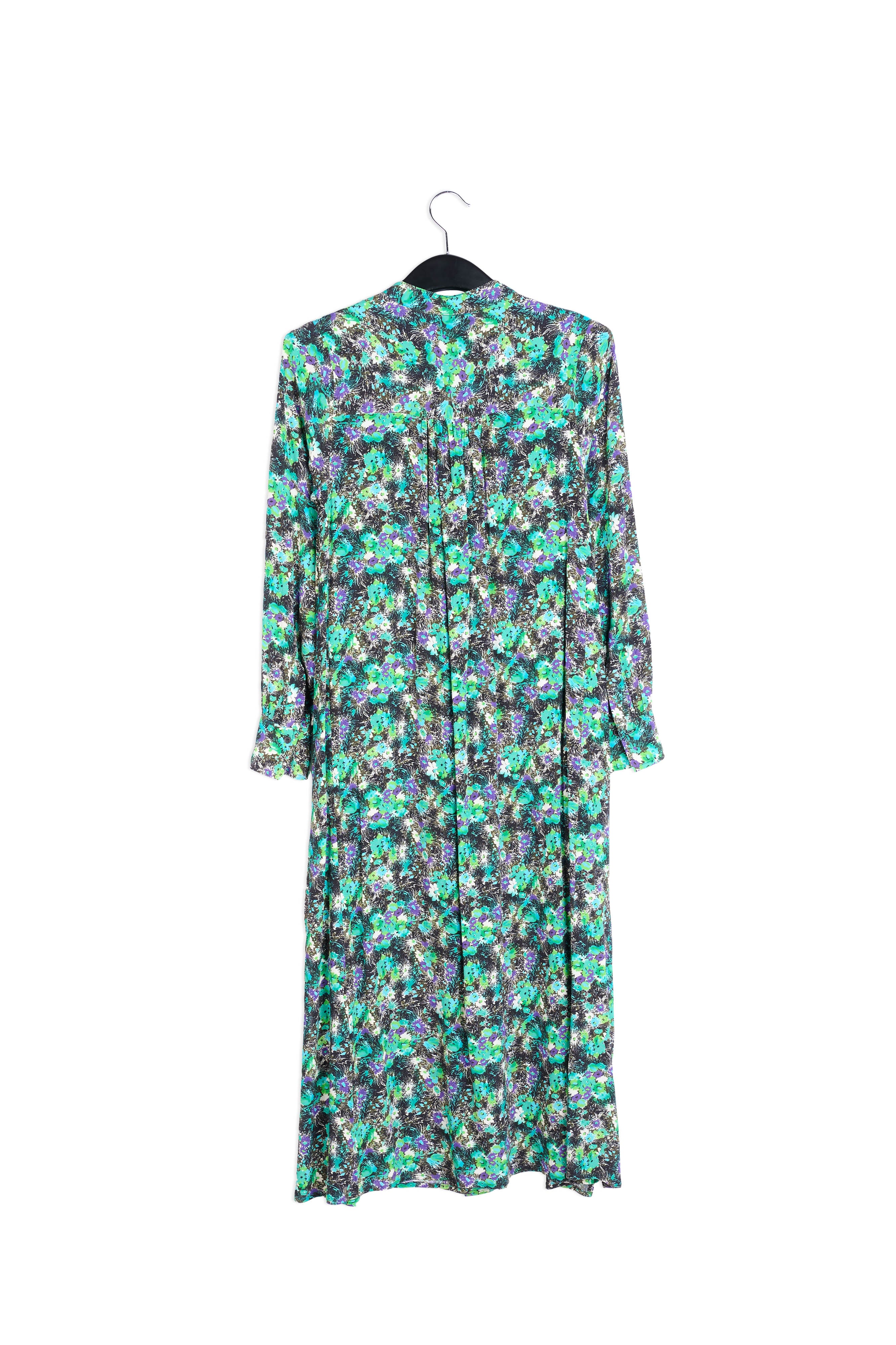 Green floral print a-line shirt dress RE—SSENTIEL | Essentiel second hand