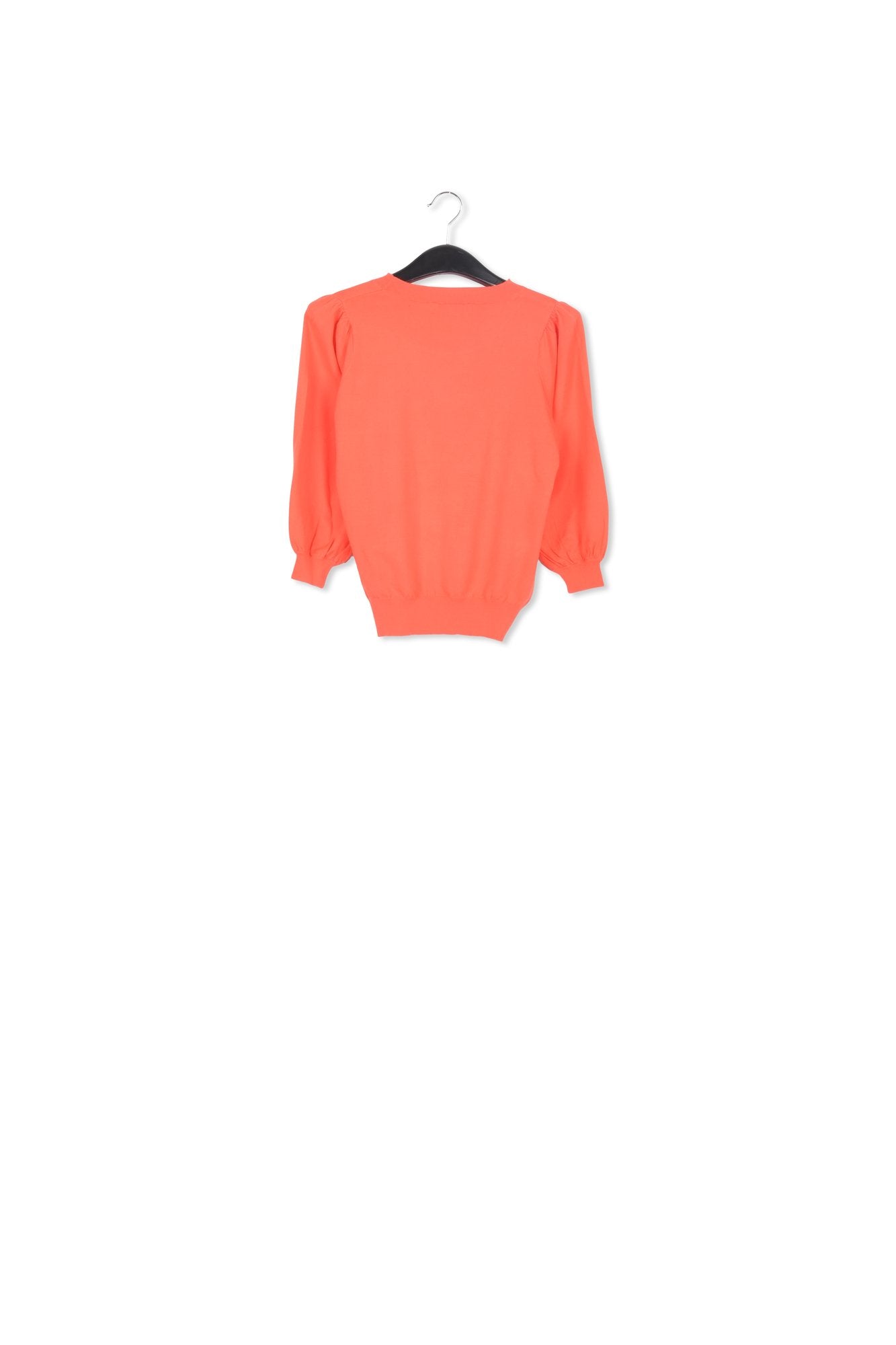 Red knit sweater with puffed shoulders RE—SSENTIEL | Essentiel second hand