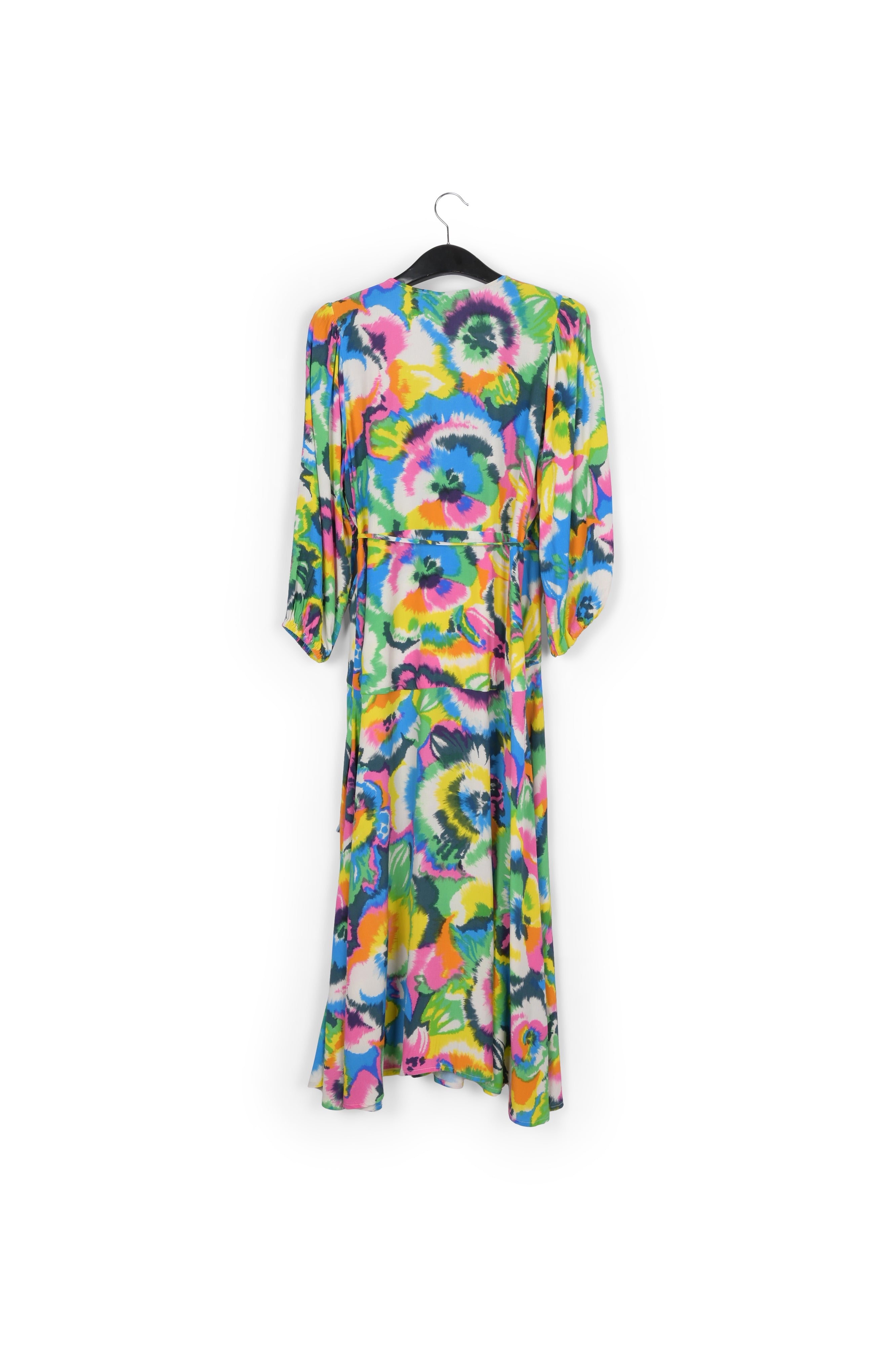 Multicolor floral print midi-length wrap dress RE—SSENTIEL | Essentiel second hand
