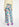 Pantalon large à imprimé fleuri rose clair, bleu et pourpre Faume - seconde main