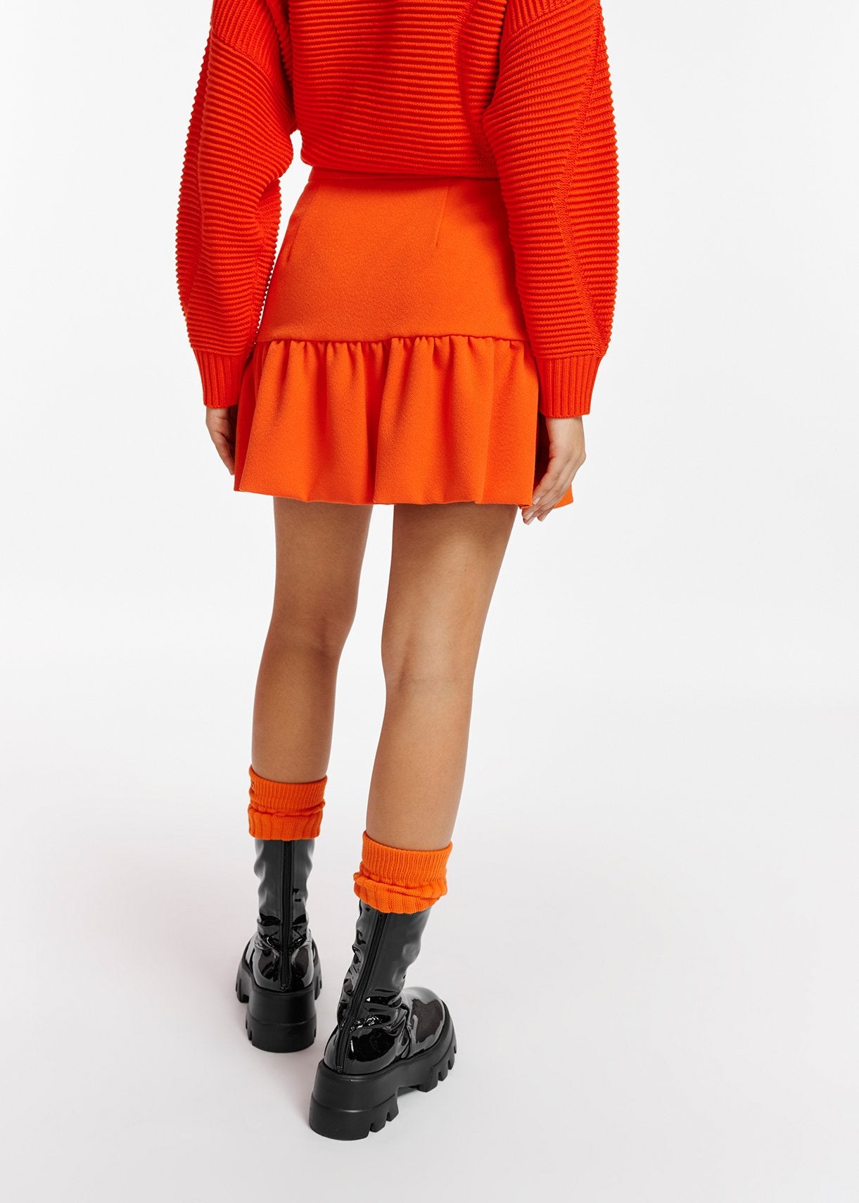 Orange mini wrap skirt RE—SSENTIEL | Essentiel second hand