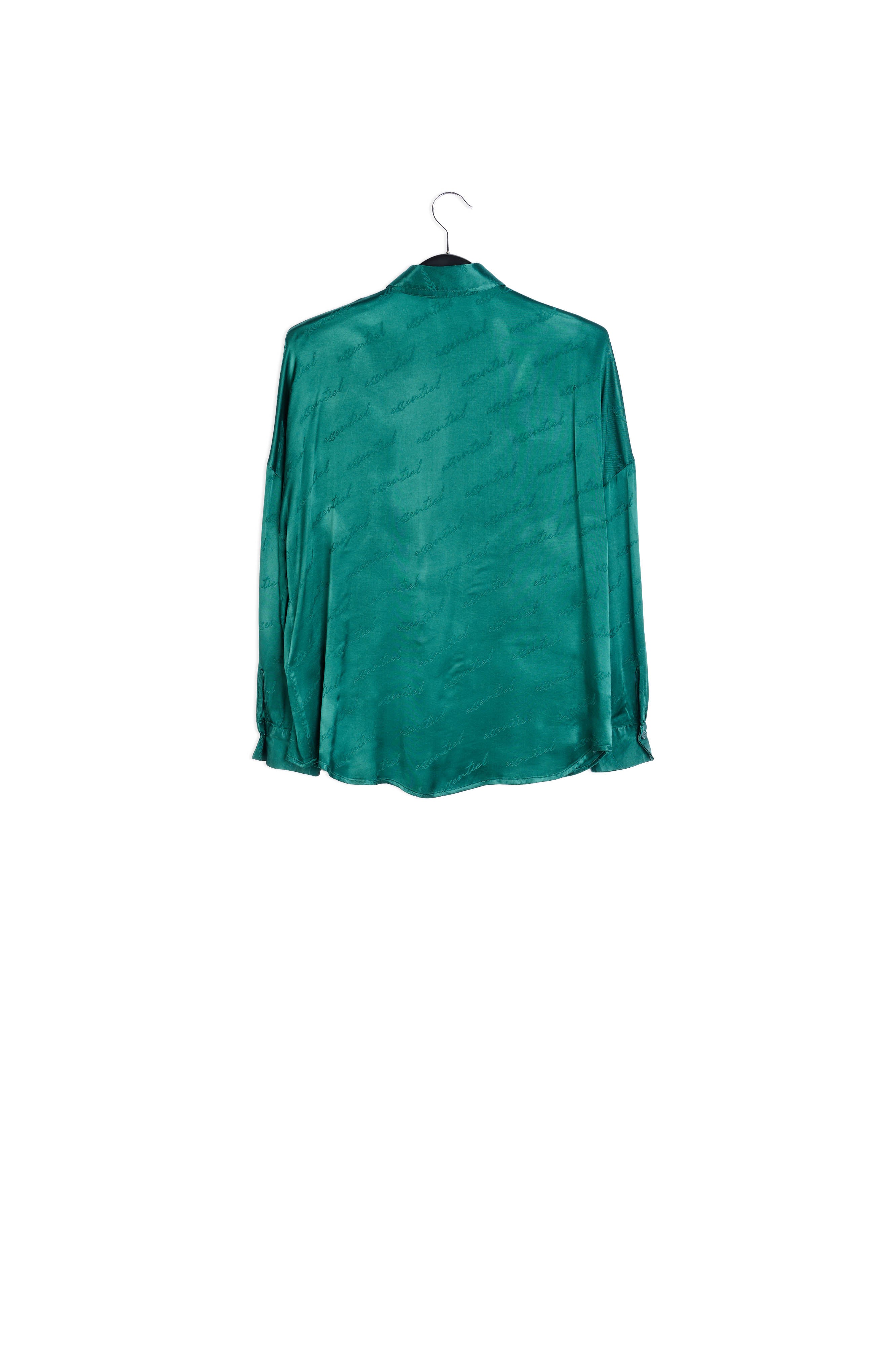 Marineblauw oversized hemd met print RE—SSENTIEL | Essentiel second hand