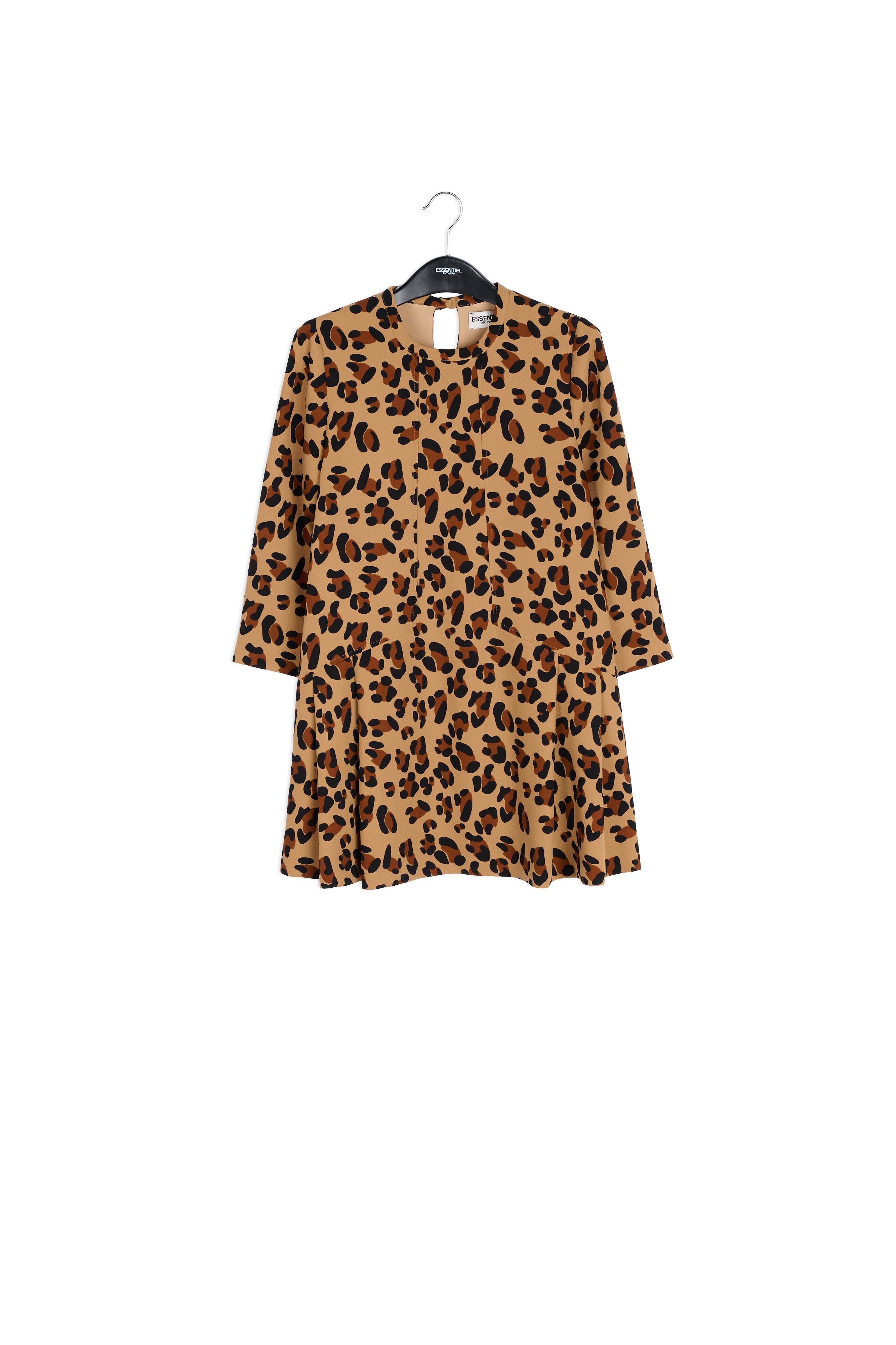 Brown leopard print dress