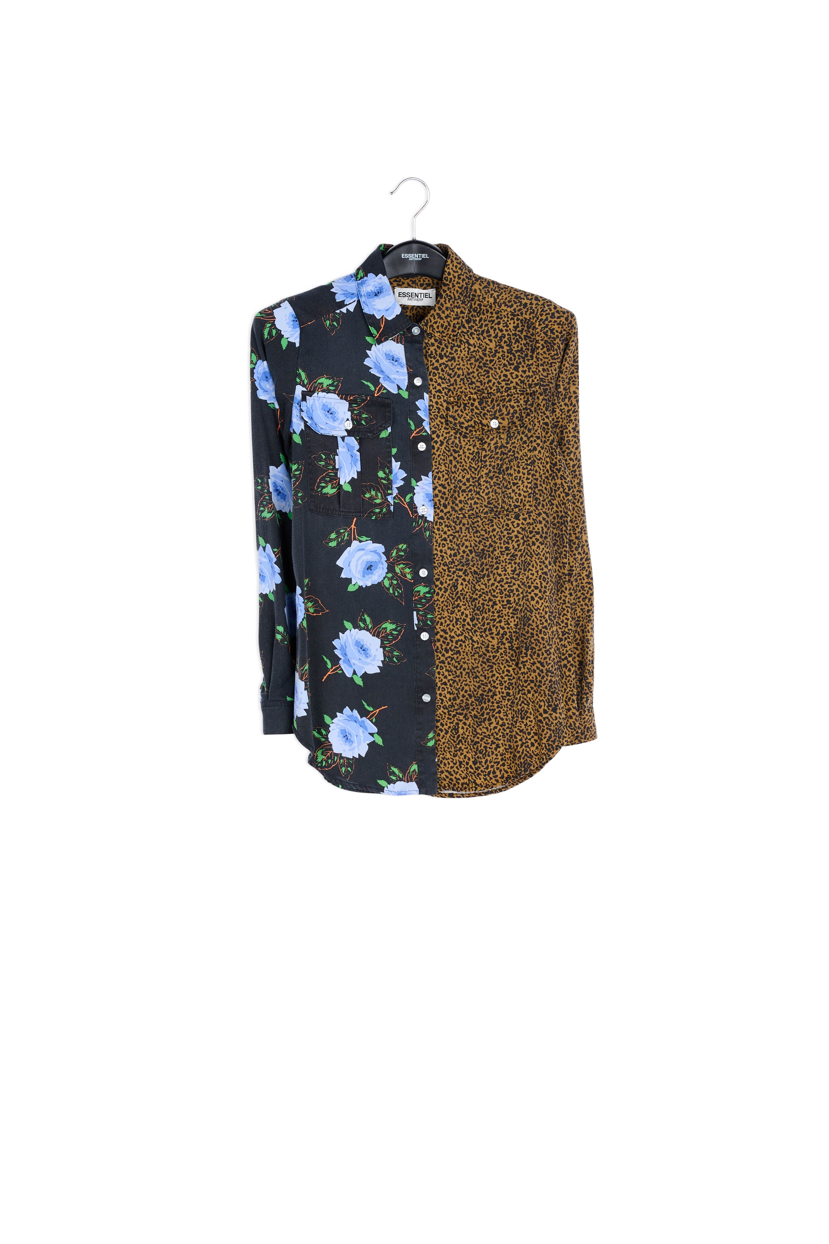Shirt with dark floral and leopard print RE—SSENTIEL | Essentiel second hand