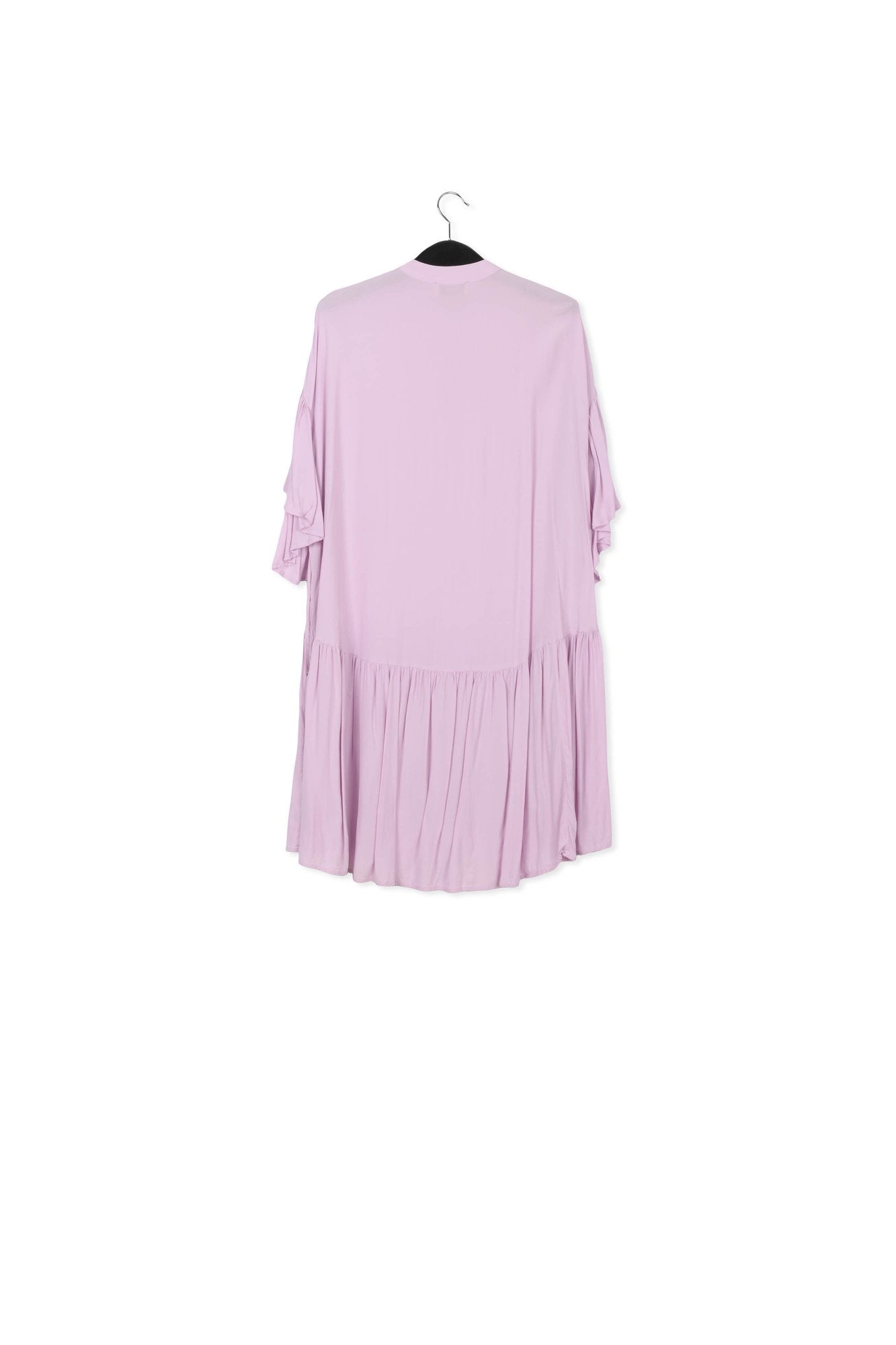 Lilac mini dress with ruffled sleeves RE—SSENTIEL | Essentiel second hand