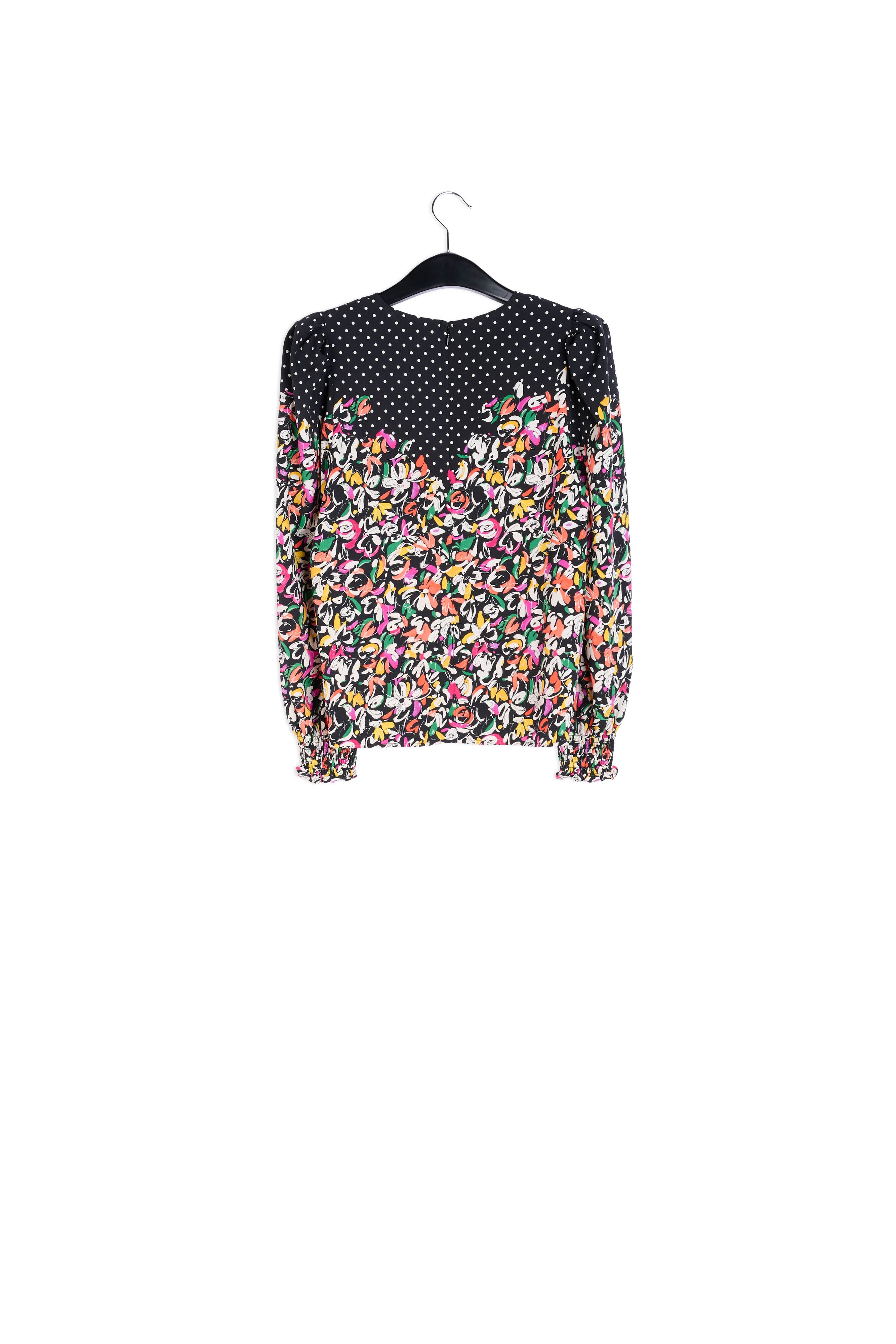 Colorful floral and polka-dot mixed-print top RE—SSENTIEL | Essentiel second hand