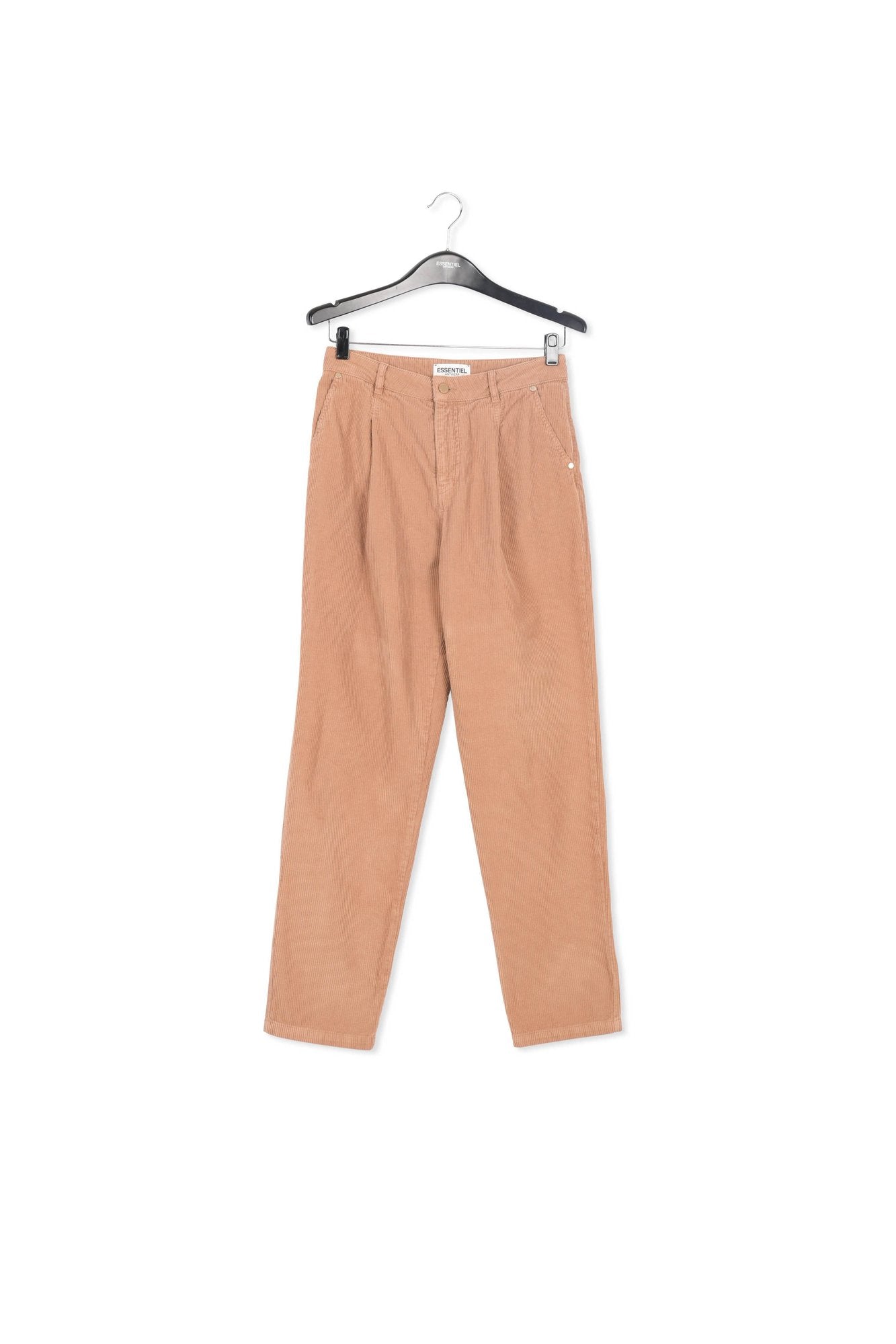 Camel cotton-corduroy pants RE—SSENTIEL | Essentiel second hand