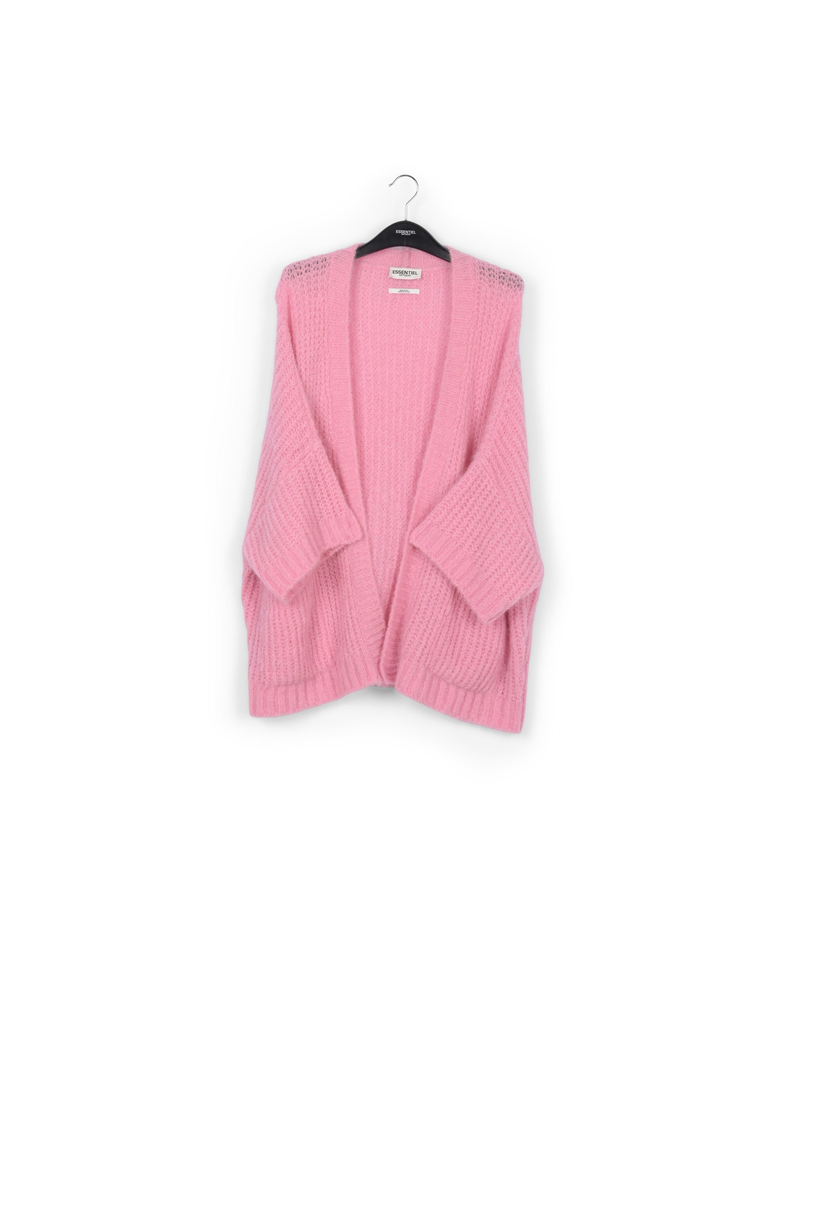Cardigan rose à coupe boxy RE—SSENTIEL | Essentiel second hand