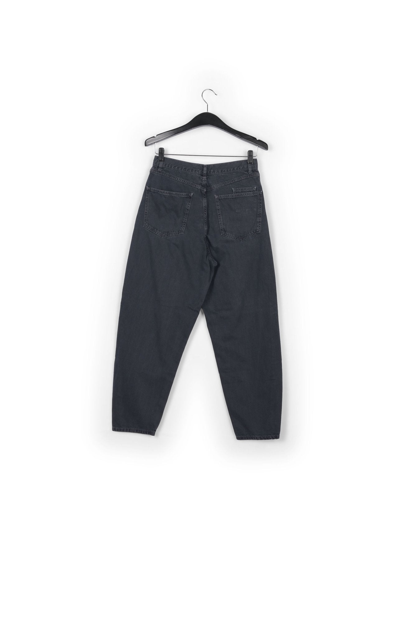 Black high waist loose-fit jeans RE—SSENTIEL | Essentiel second hand