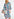 Robe midi à imprimé fleuri rose clair, bleu et pourpre Faume - seconde main