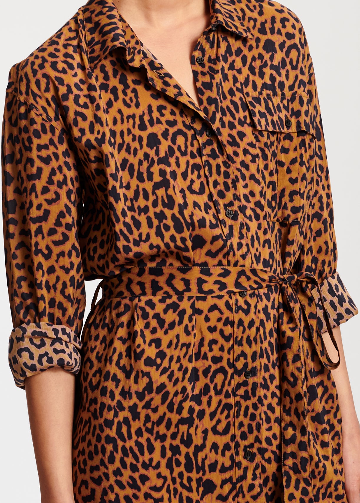 Leopard print shirt dress RE—SSENTIEL | Essentiel second hand