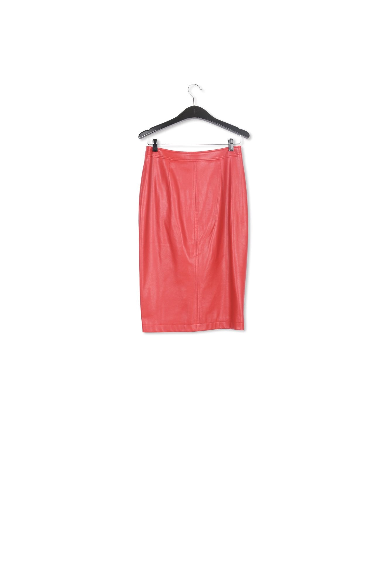 Red faux leather pencil skirt RE—SSENTIEL | Essentiel second hand