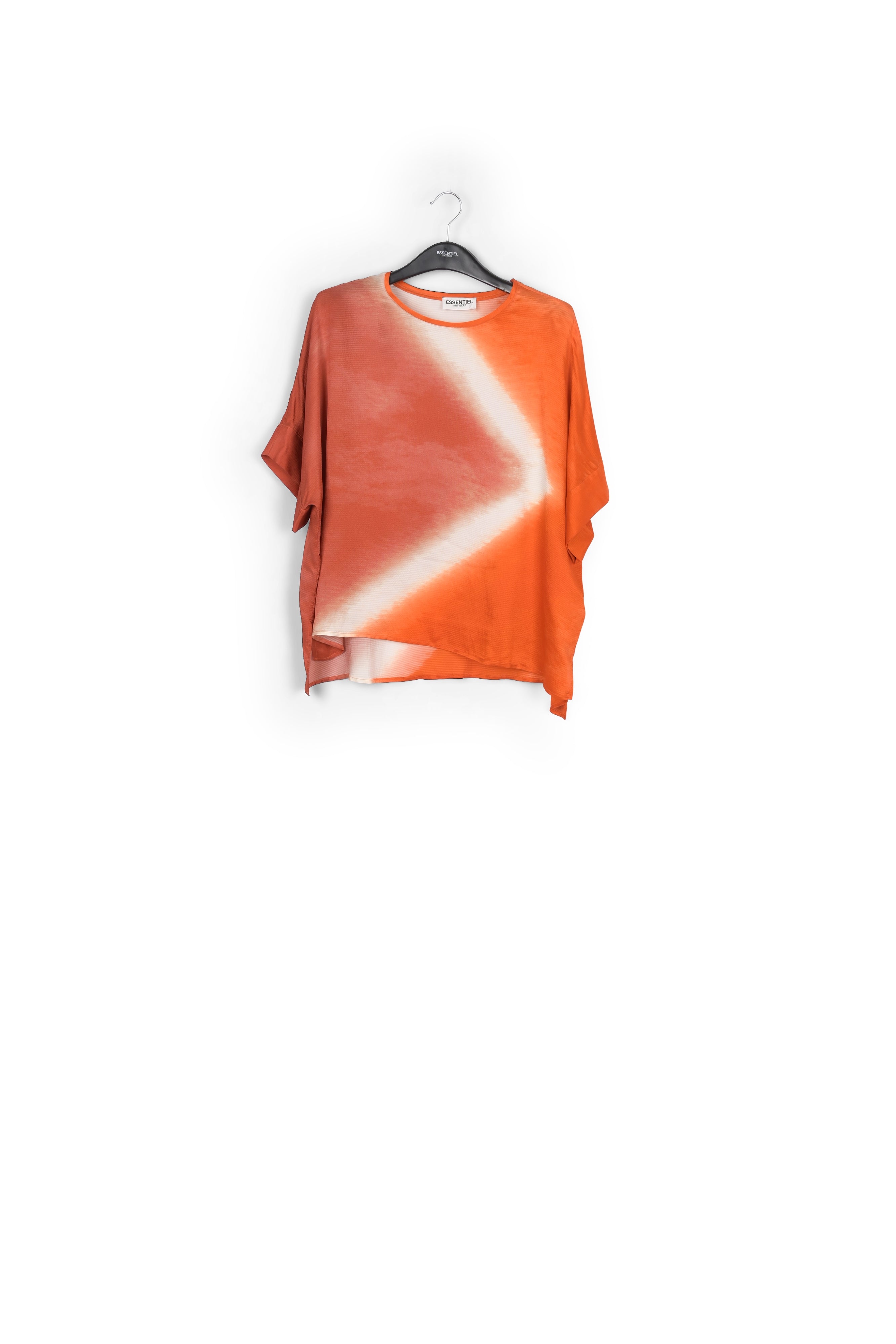 Orange boxy tie-dye print top RE—SSENTIEL | Essentiel second hand