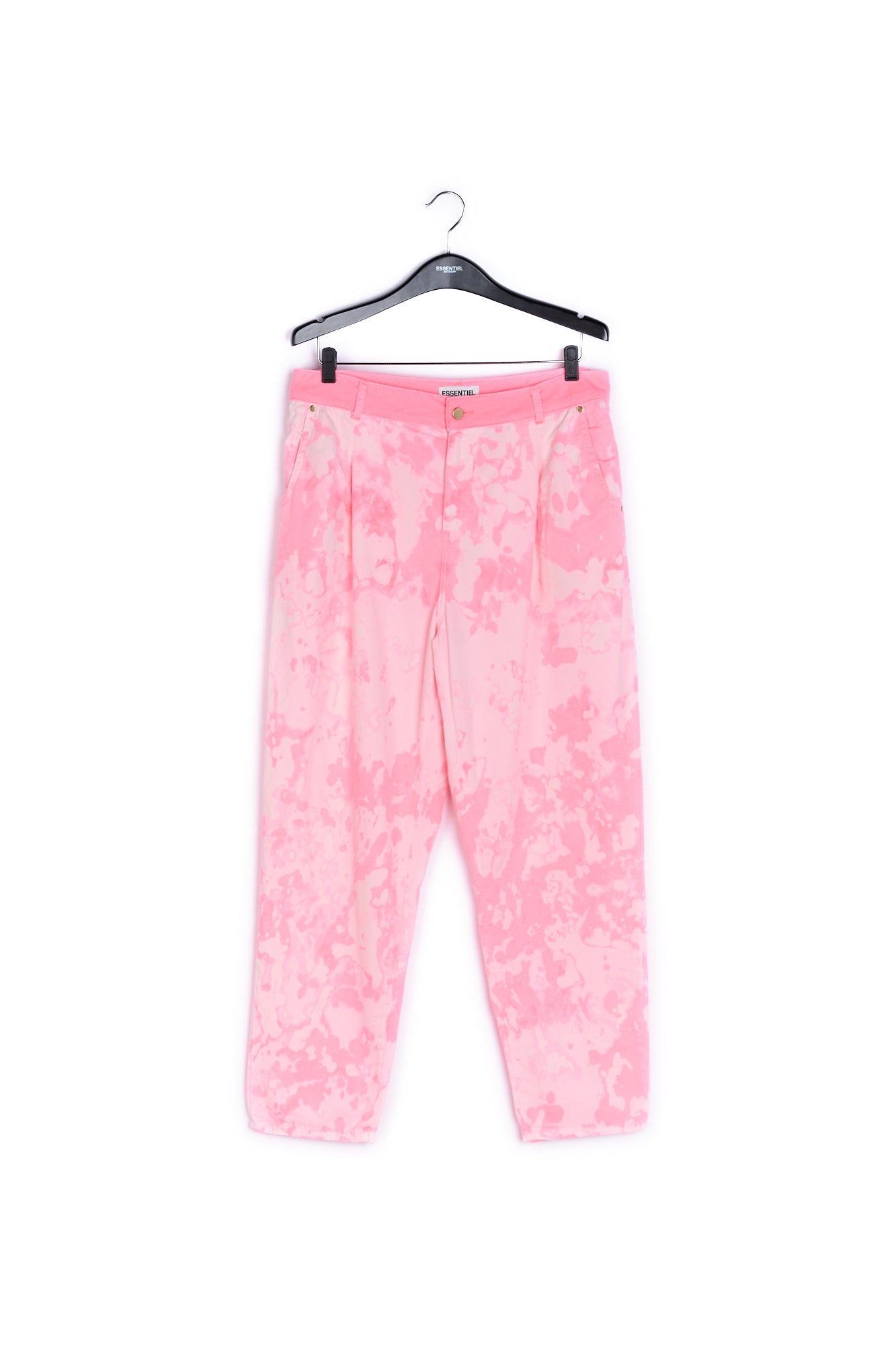 Pink and off-white tie-dyed jeans RE—SSENTIEL | Essentiel second hand