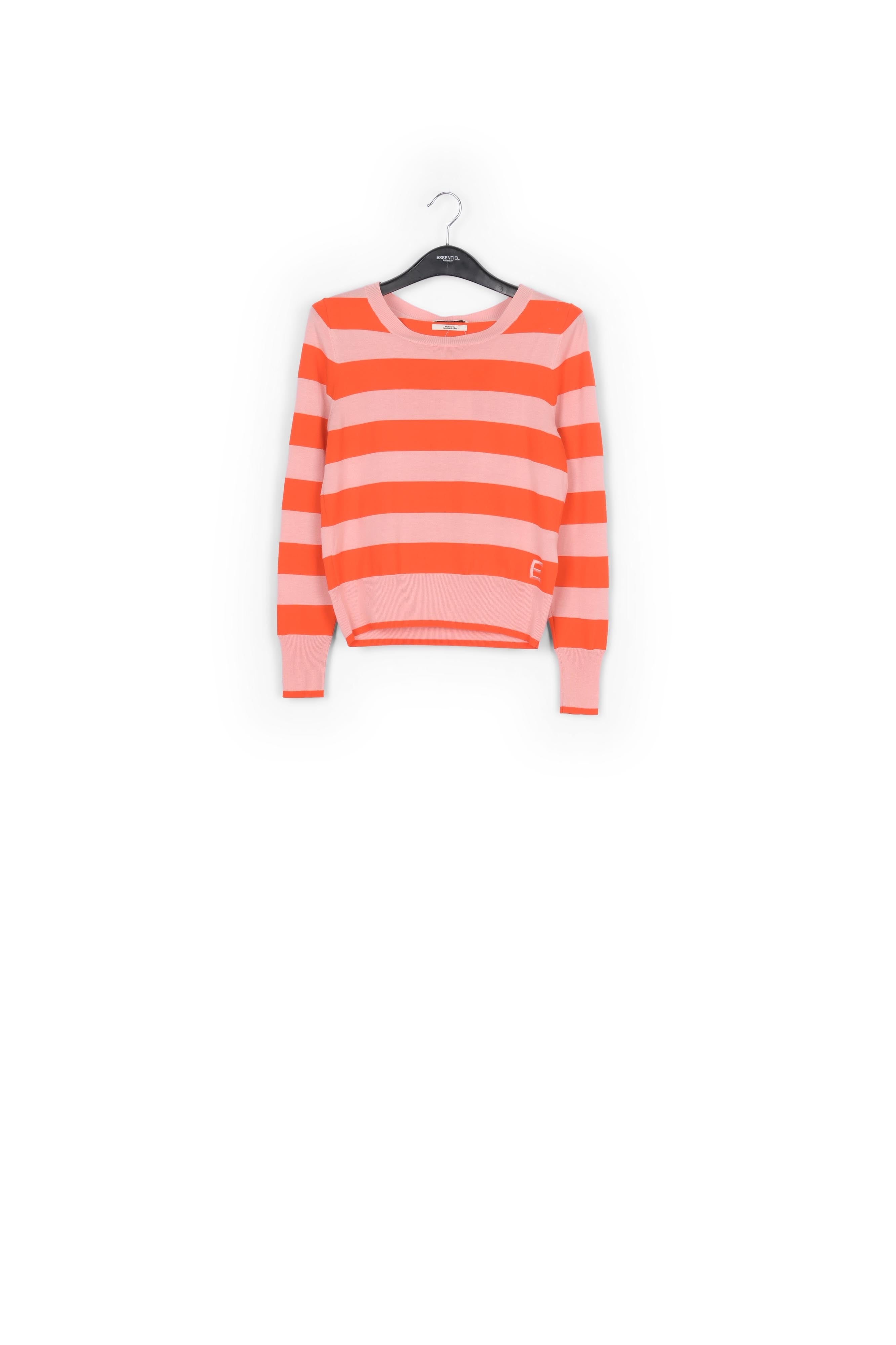 Pull à rayures rose clair et orange RE—SSENTIEL | Essentiel second hand