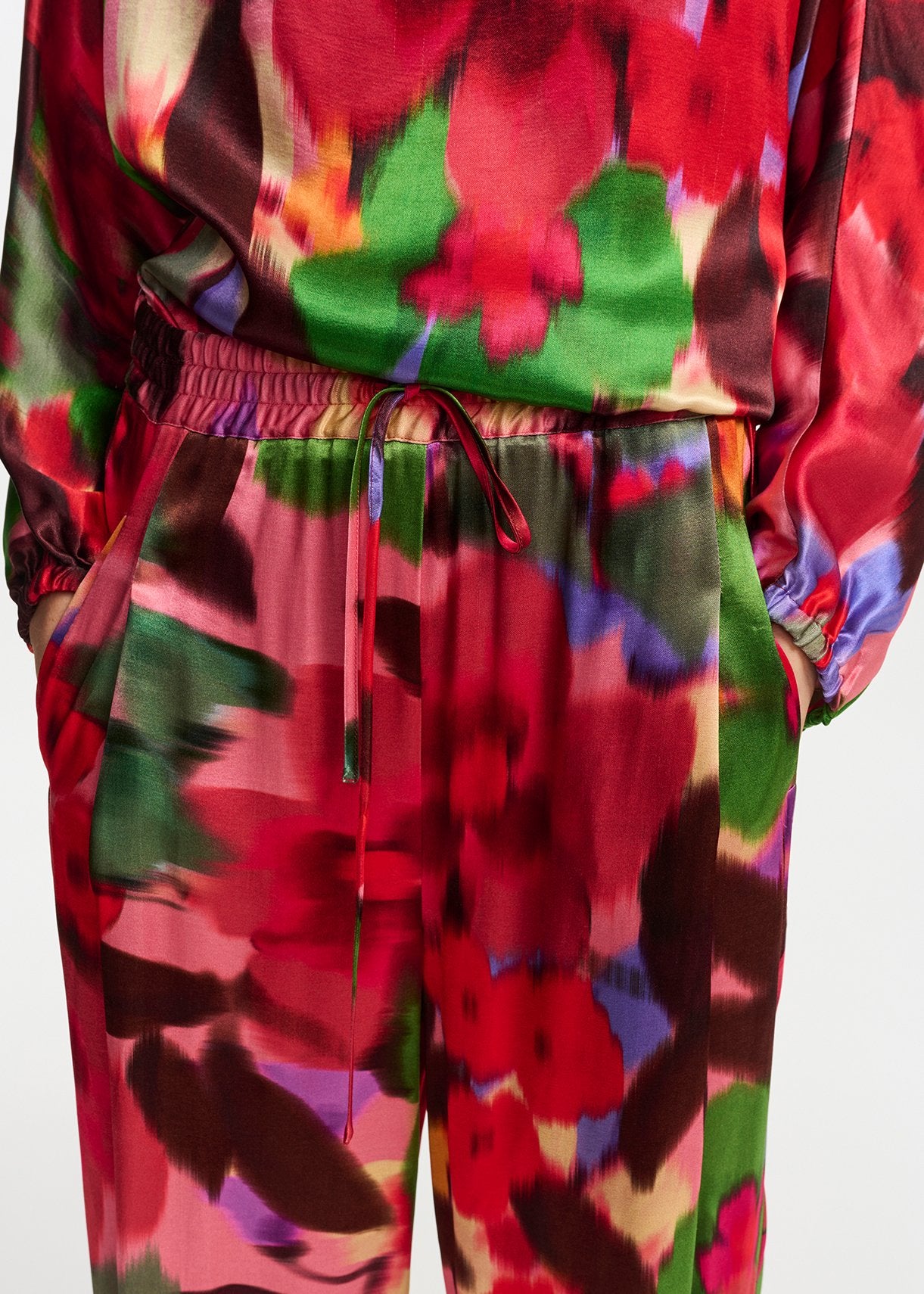 Multicolor floral print wide-leg pants RE—SSENTIEL | Essentiel second hand