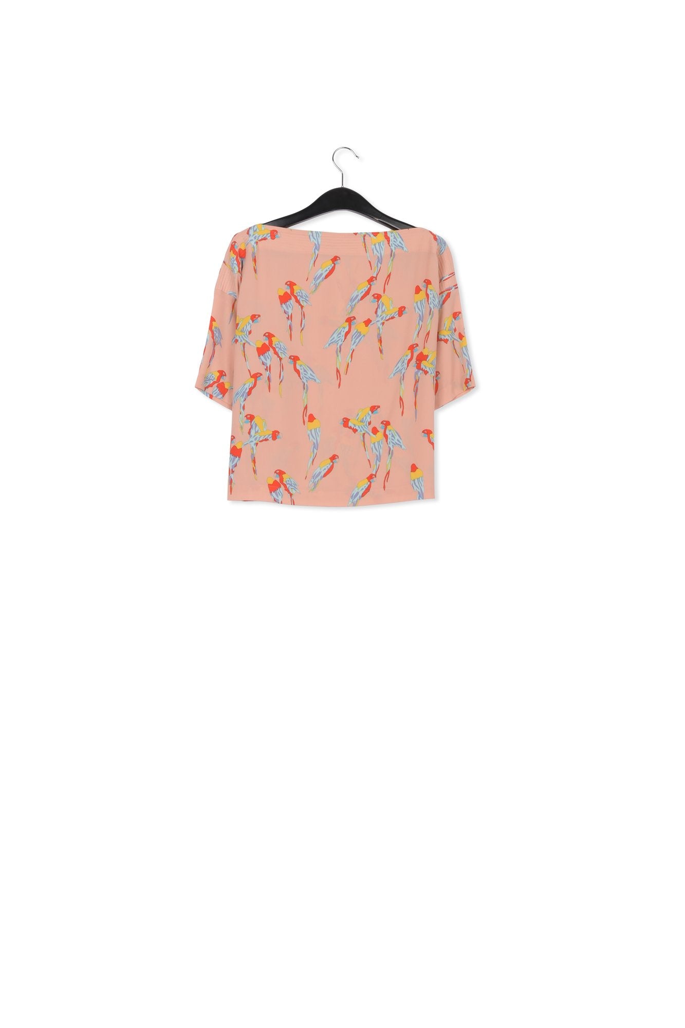 Pink print boatneck top RE—SSENTIEL | Essentiel second hand