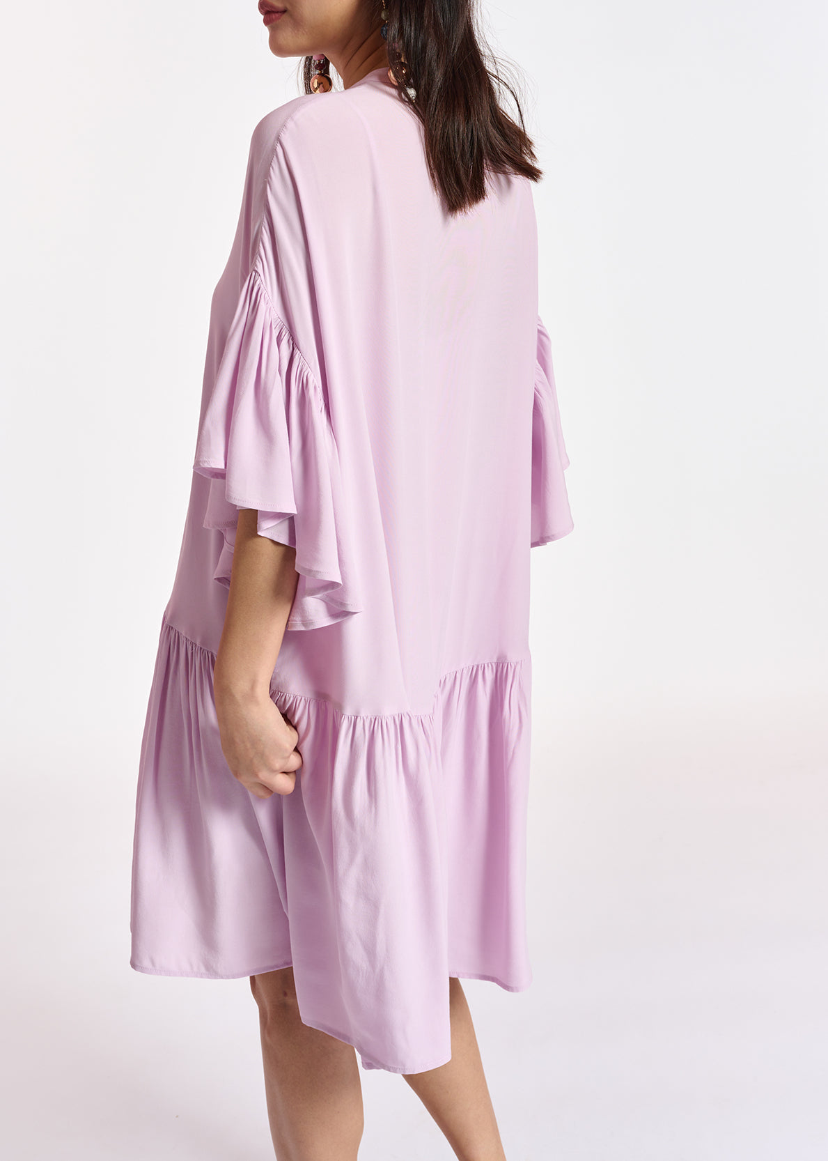 Mini robe lilas à manches volantées RE—SSENTIEL | Essentiel second hand