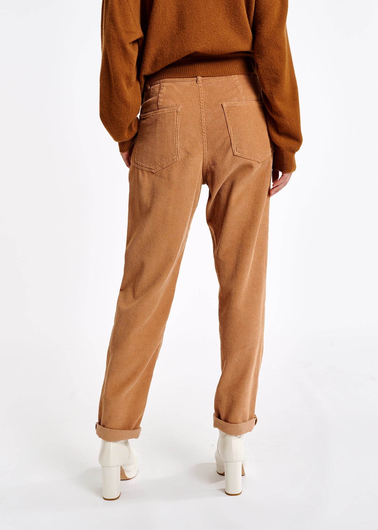 Camel broek van katoenen fluweel RE—SSENTIEL | Essentiel second hand