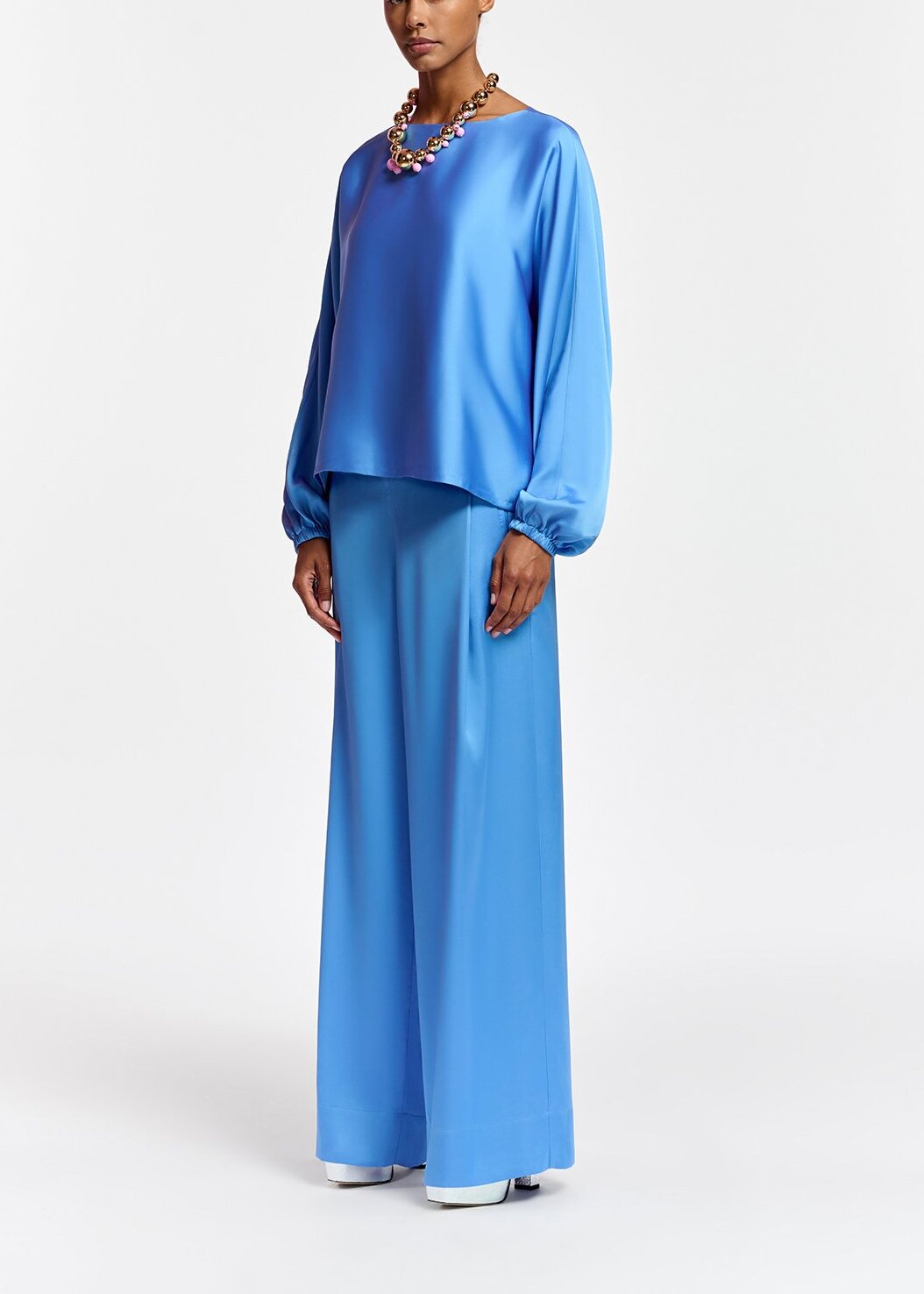 Blue wide-leg pants RE—SSENTIEL | Essentiel second hand