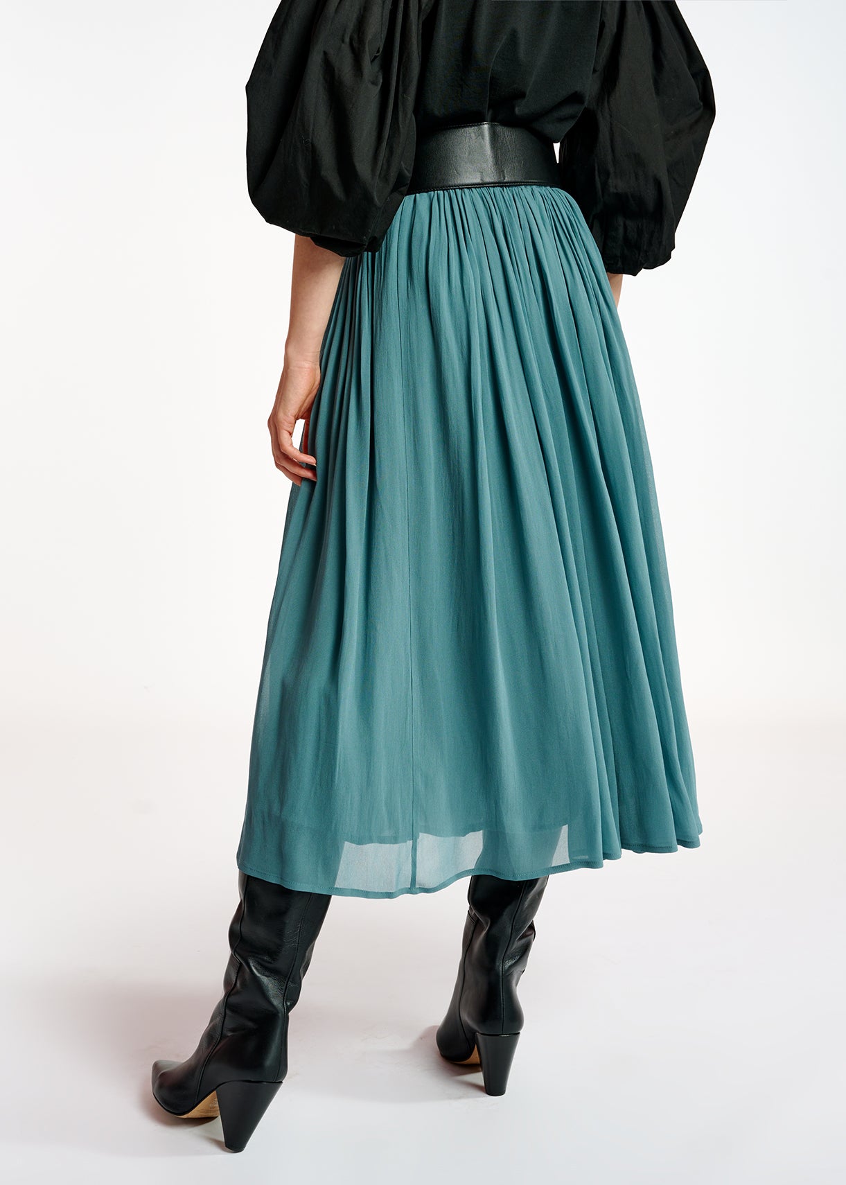 Bleu maxi-length skirt RE—SSENTIEL | Essentiel second hand