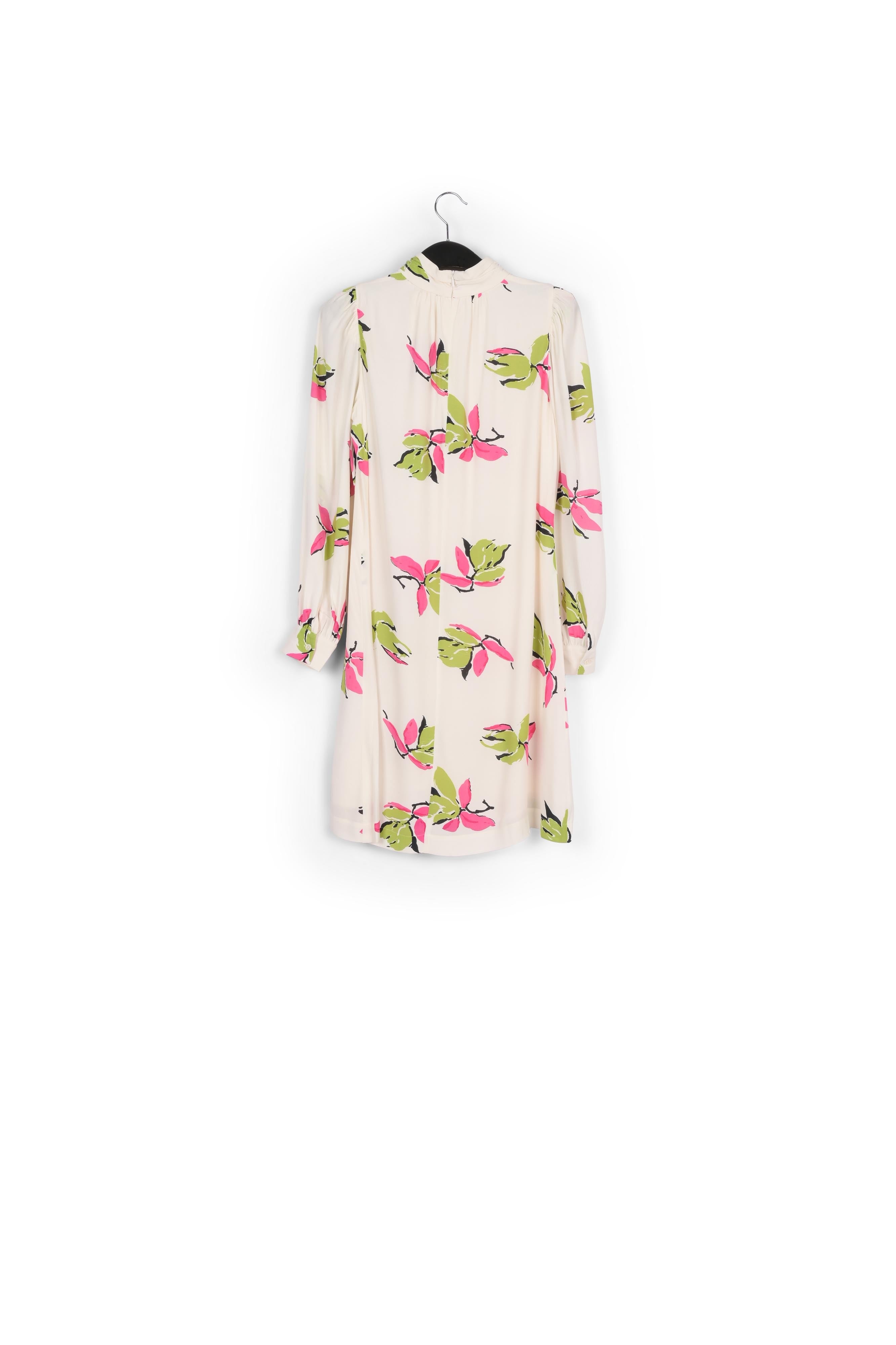 Off-white floral-printed mini dress RE—SSENTIEL | Essentiel second hand