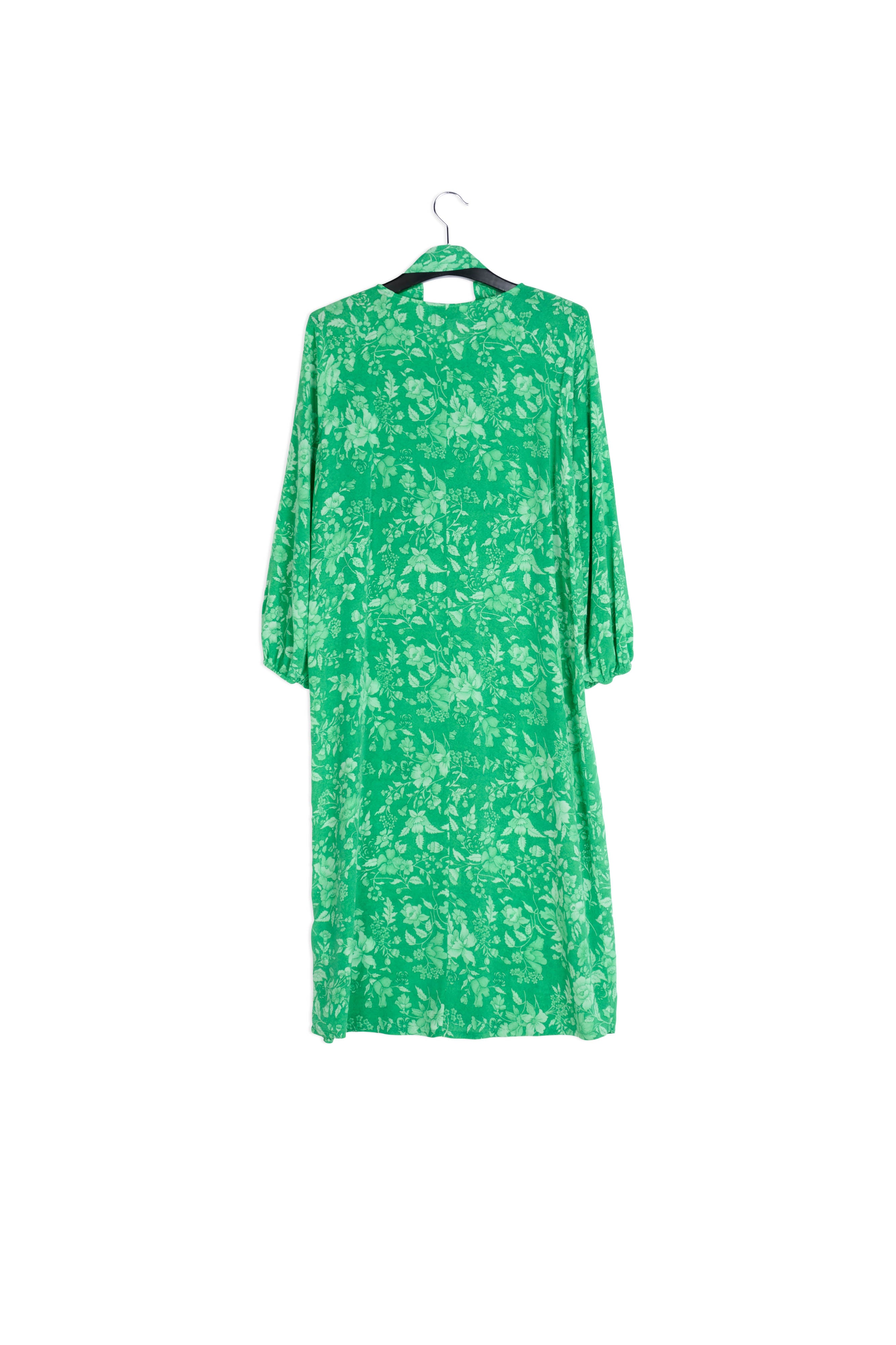 Printed green silk shirt dress RE—SSENTIEL | Essentiel second hand