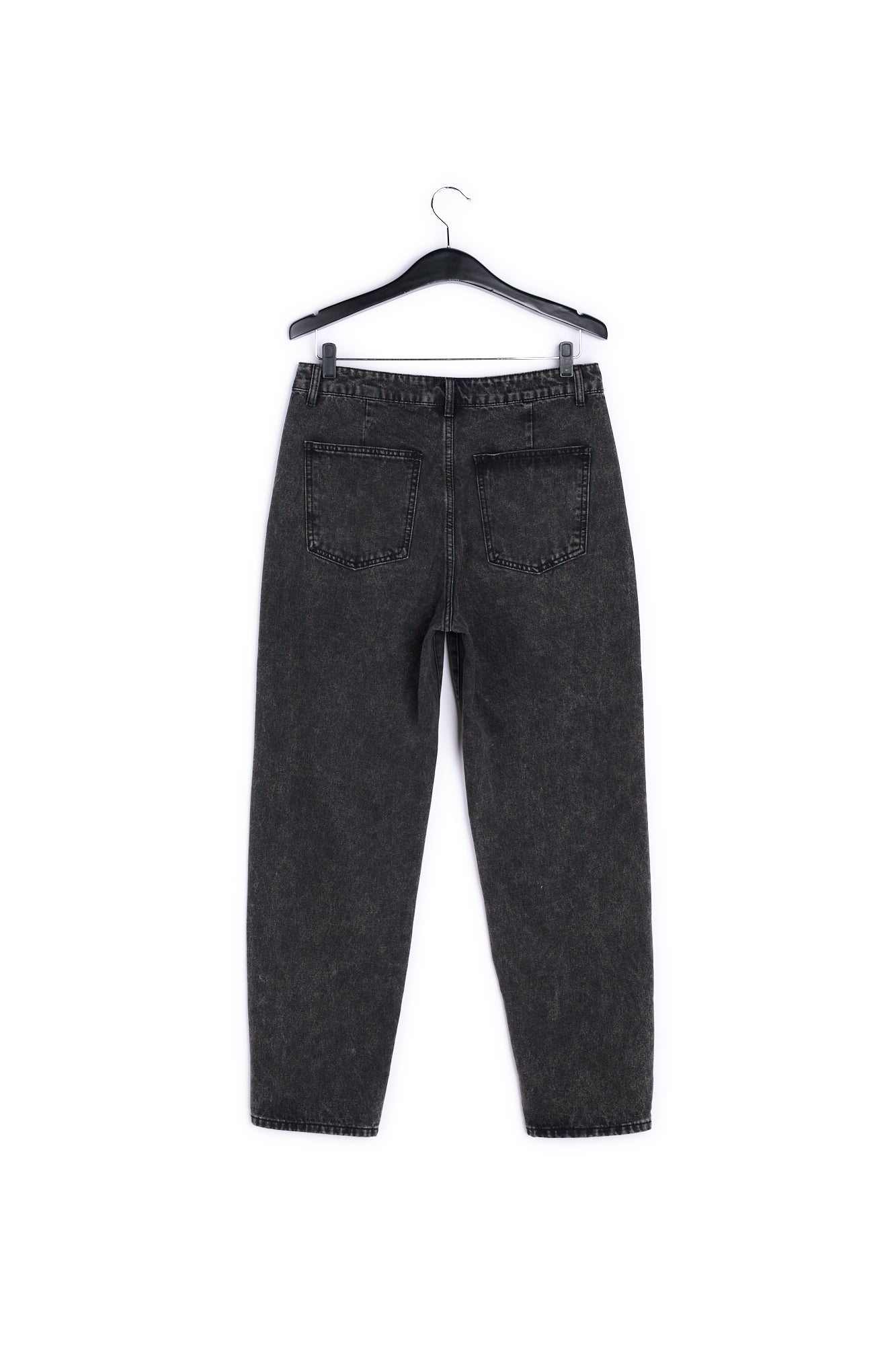 Dark grey high-rise tapered jeans RE—SSENTIEL | Essentiel second hand