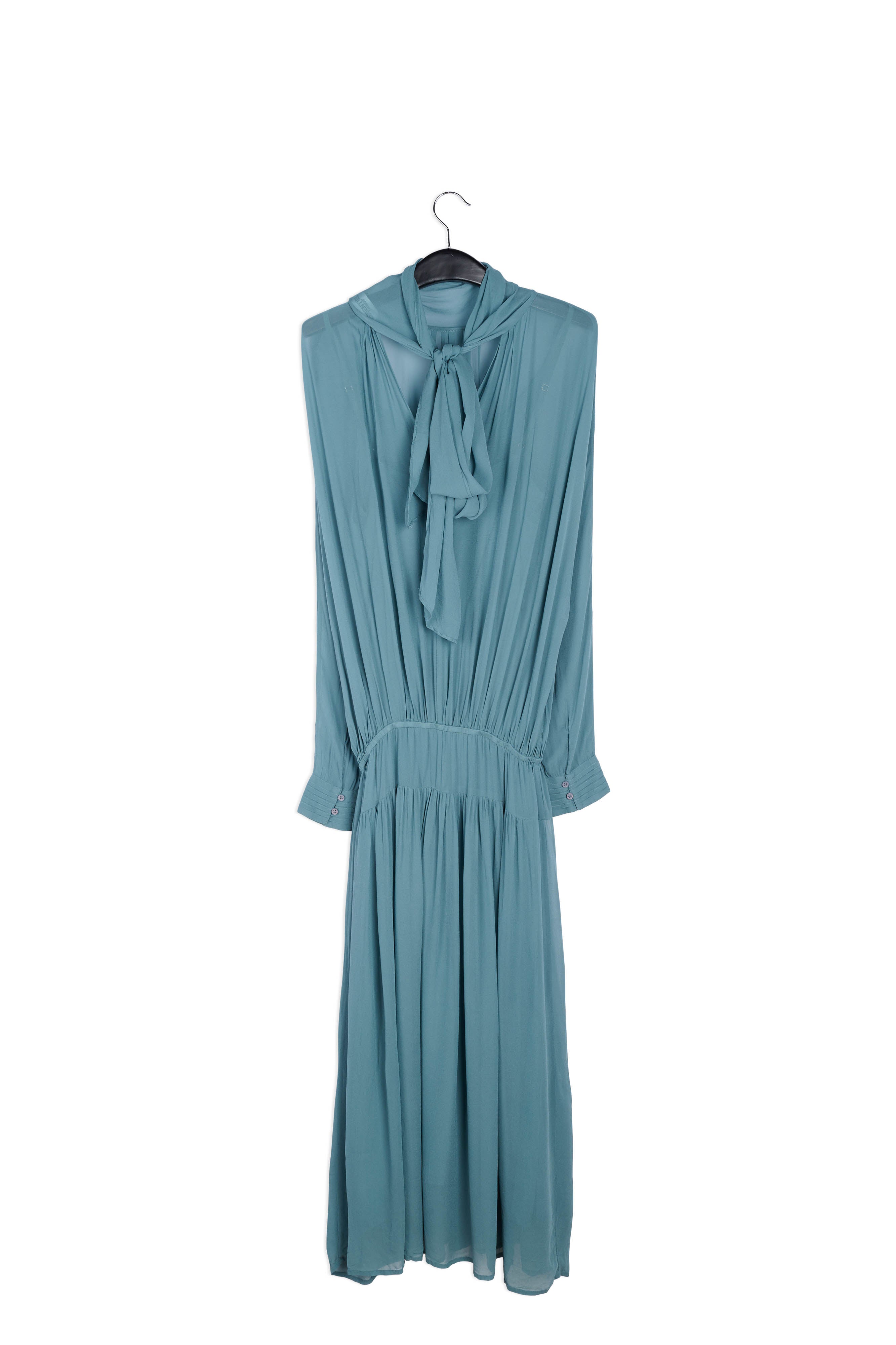 Blauwe volumineuze maxi-jurk RE—SSENTIEL | Essentiel second hand