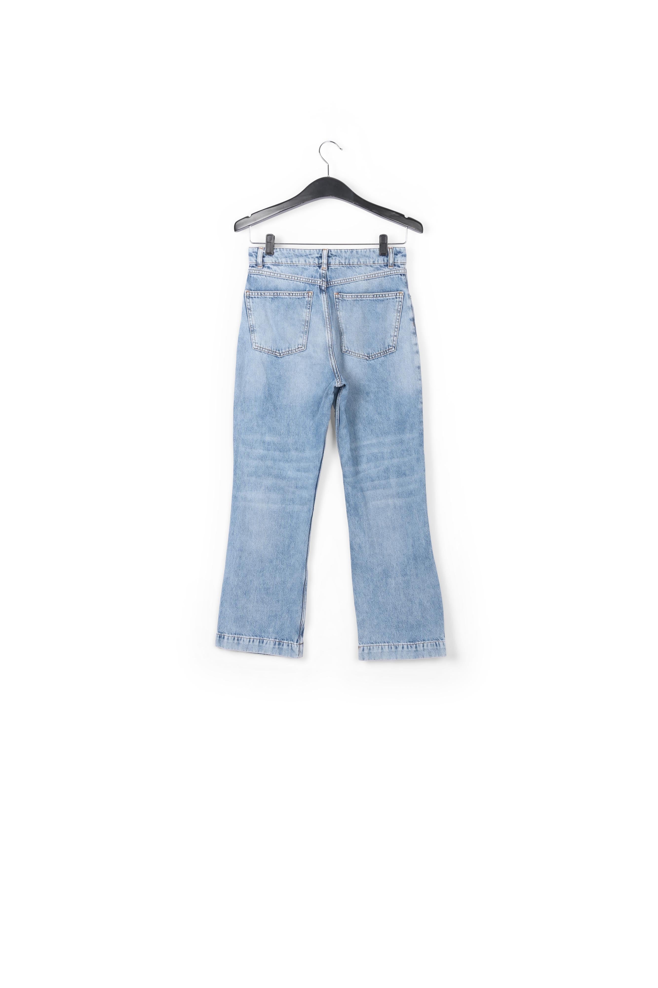 Cropped high-rise blue jeans RE—SSENTIEL | Essentiel second hand