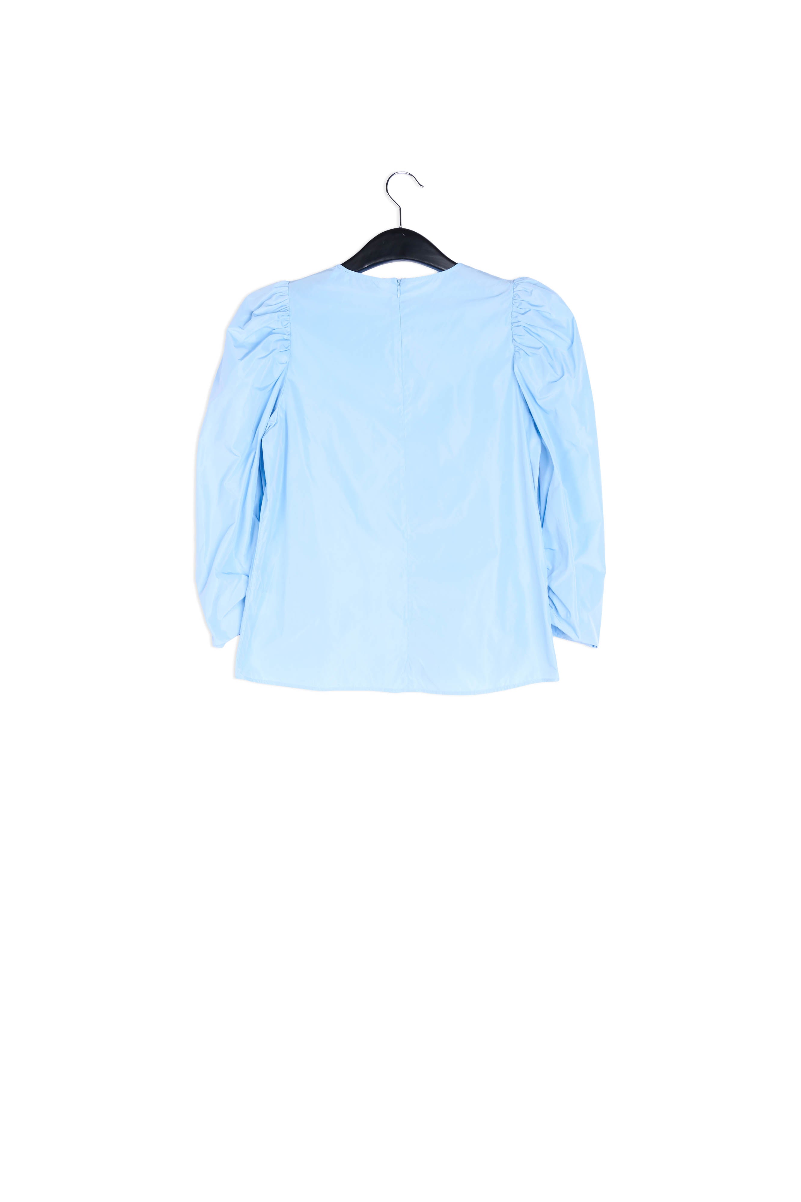 Sky blue puffed sleeves top RE—SSENTIEL | Essentiel second hand